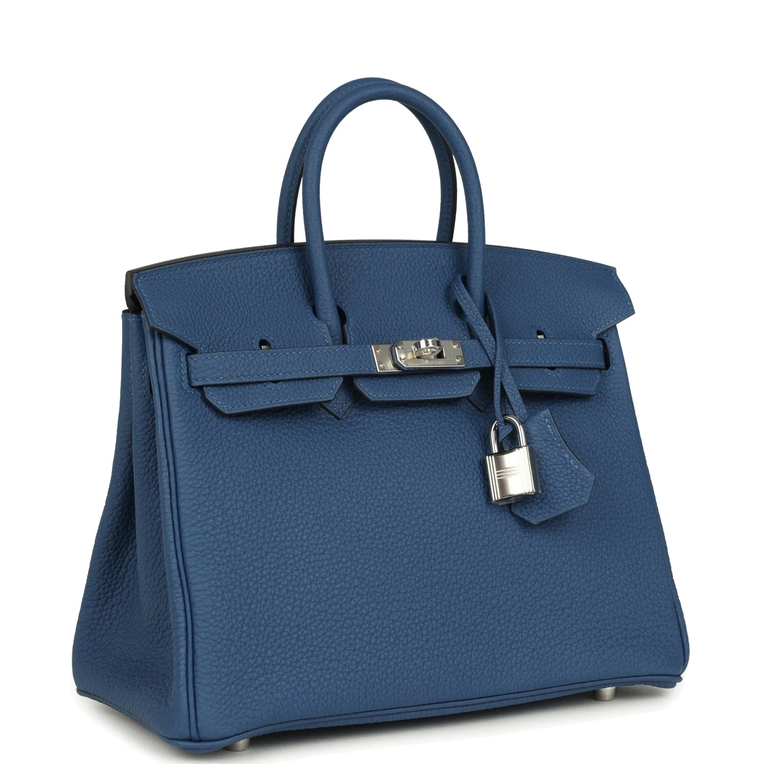 Hermes Birkin 25 Bleu Tie Togo Palladium Hardware Синий Тай — фото 3