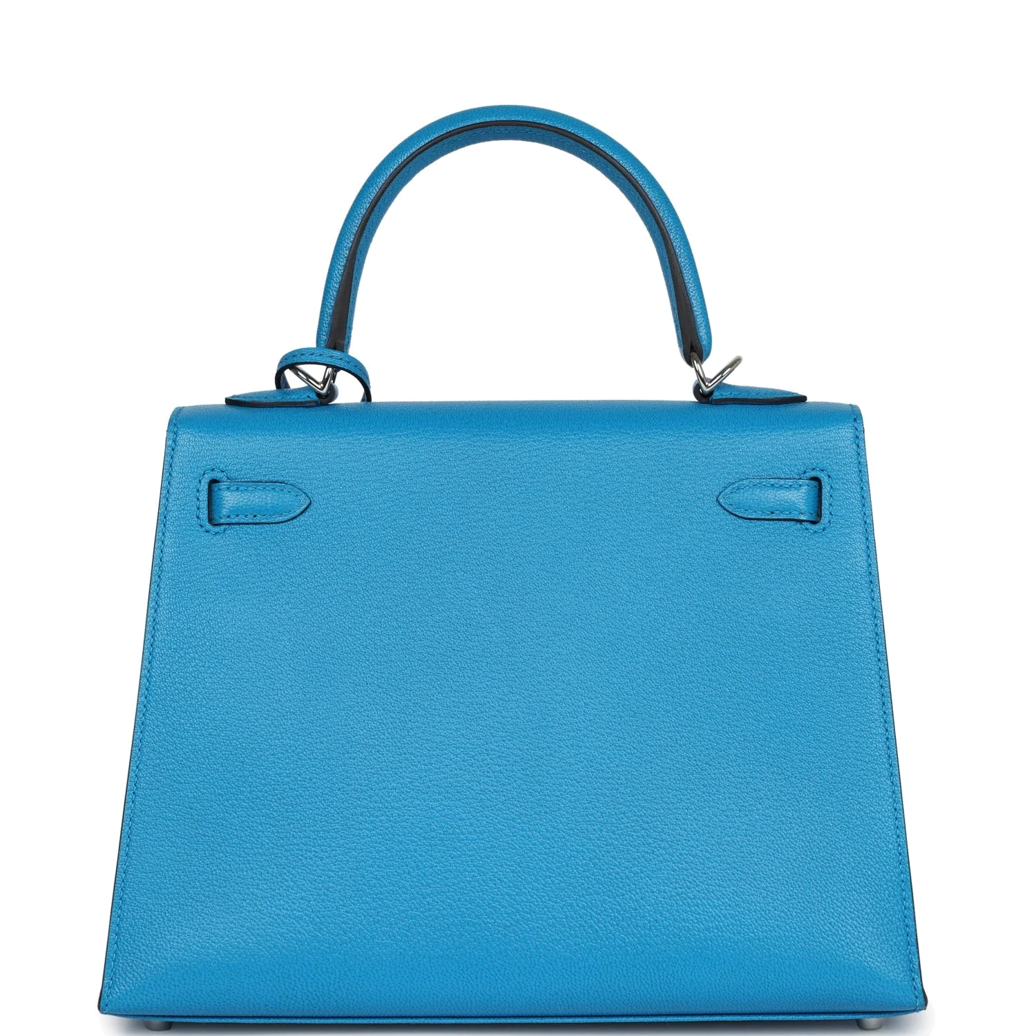 Hermes Kelly Sellier 25 Bleu Zanzibar Chevre Palladium Hardware — фото 5