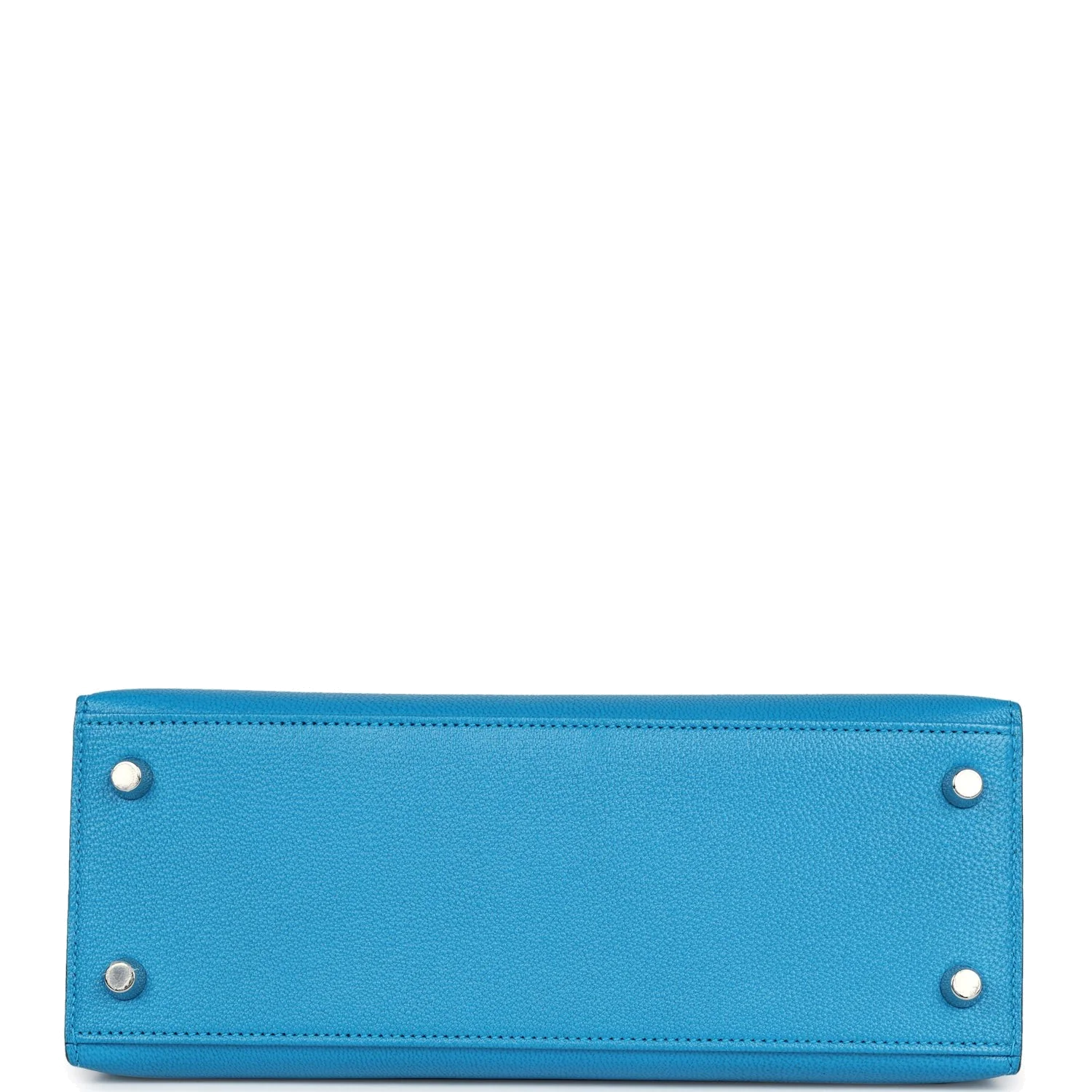 Hermes Kelly Sellier 25 Bleu Zanzibar Chevre Palladium Hardware — фото 7
