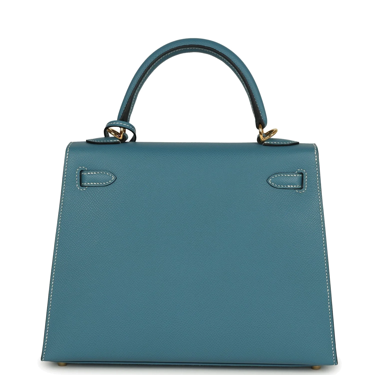 Hermes Kelly Sellier 25 Blue Jean Epsom Gold Hardware — фото 5