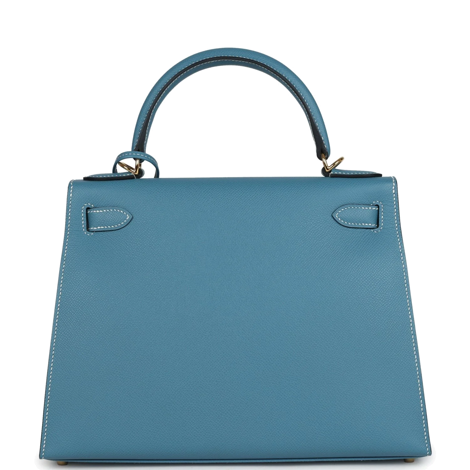 Hermes Kelly Sellier 28 Blue Jean Epsom Gold Hardware — фото 6