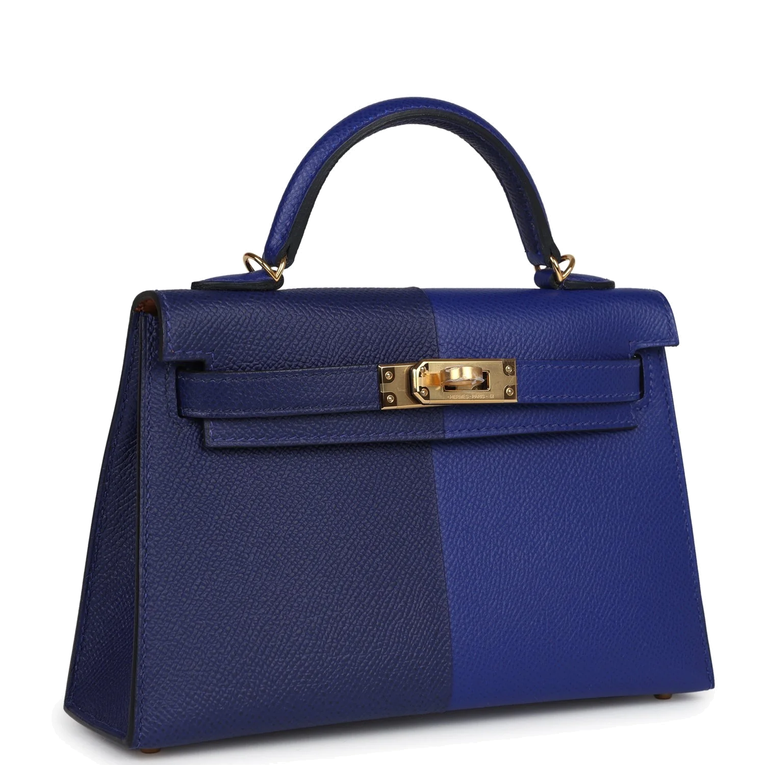 Hermes Casaque Kelly Sellier 20 Bleu Electric and Bleu Encre Epsom Gold Hardware — фото 3
