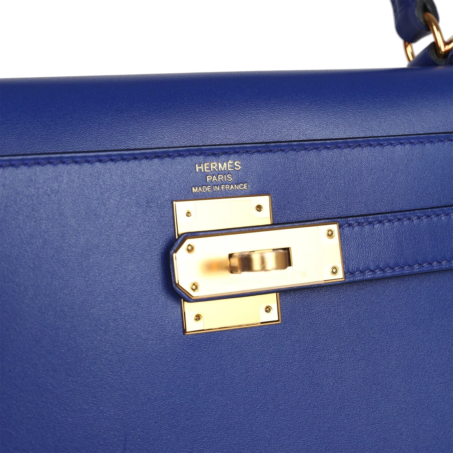 Hermes Kelly Sellier 28 Bleu Electric Tadelakt Gold Hardware — фото 8