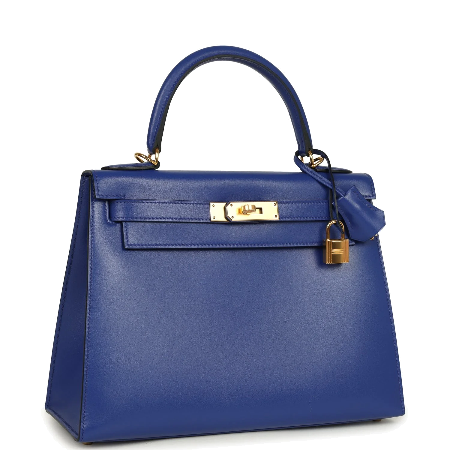 Hermes Kelly Sellier 28 Bleu Electric Tadelakt Gold Hardware — фото 3
