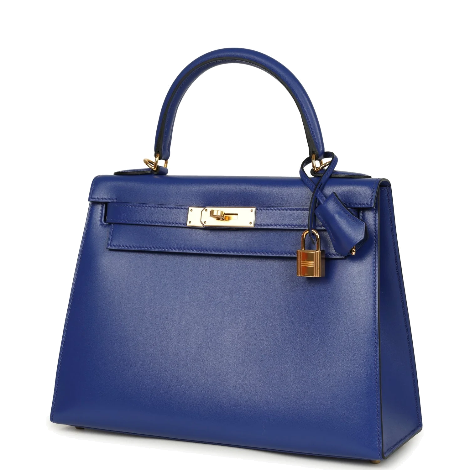 Hermes Kelly Sellier 28 Bleu Electric Tadelakt Gold Hardware — фото 6