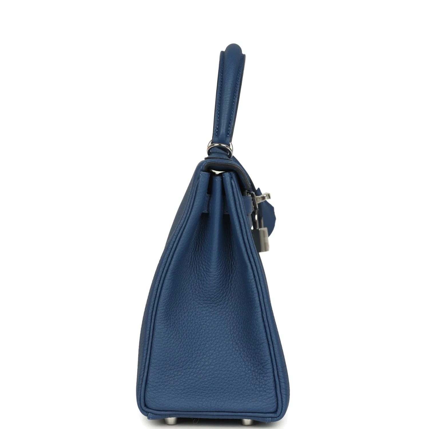 Hermes Kelly Retourne 25 Bleu Tie Togo Palladium Hardware — фото 4