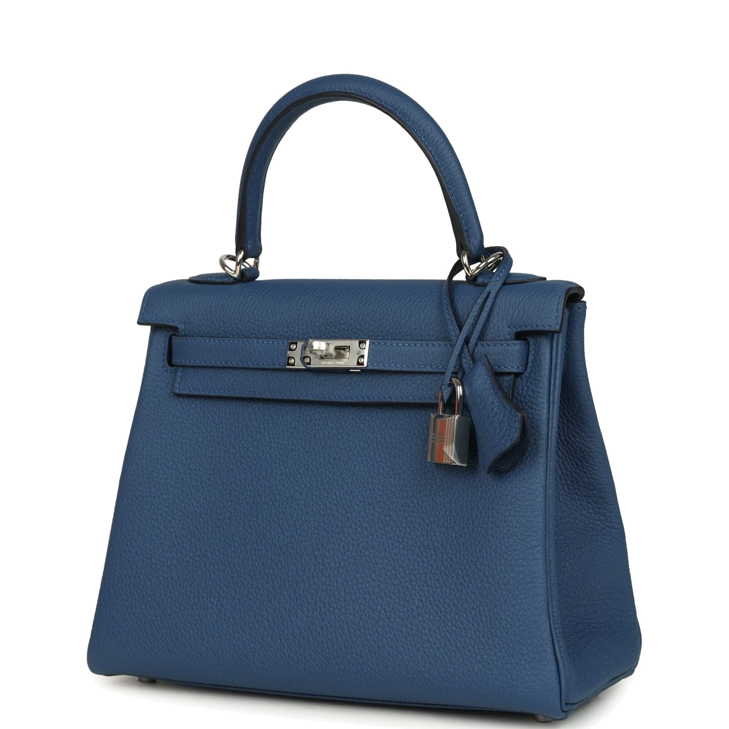 Hermes Kelly Retourne 25 Bleu Tie Togo Palladium Hardware — фото 6