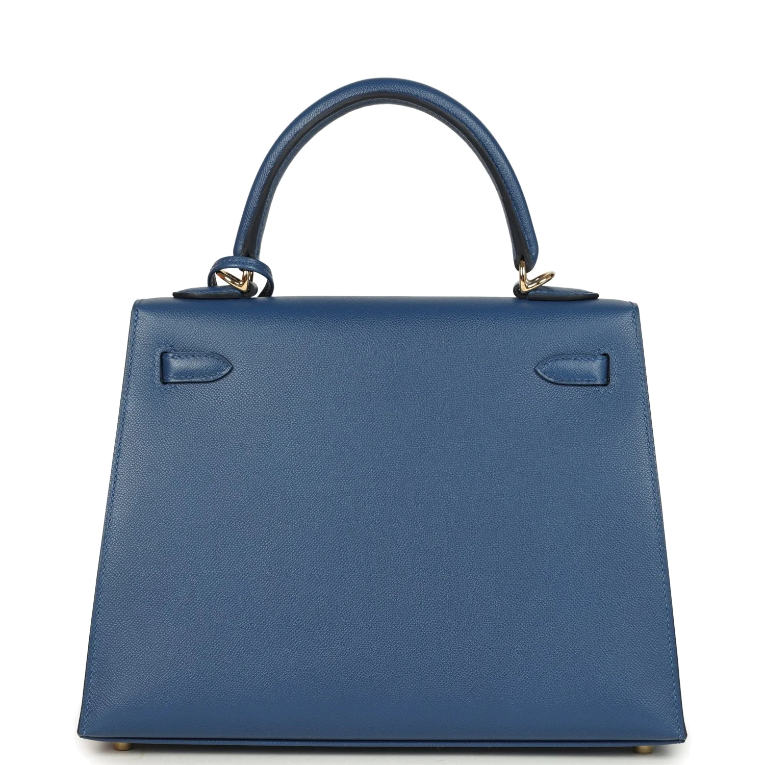Hermes Kelly Sellier 25 Bleu Tie Madame Permabrass Hardware — фото 5