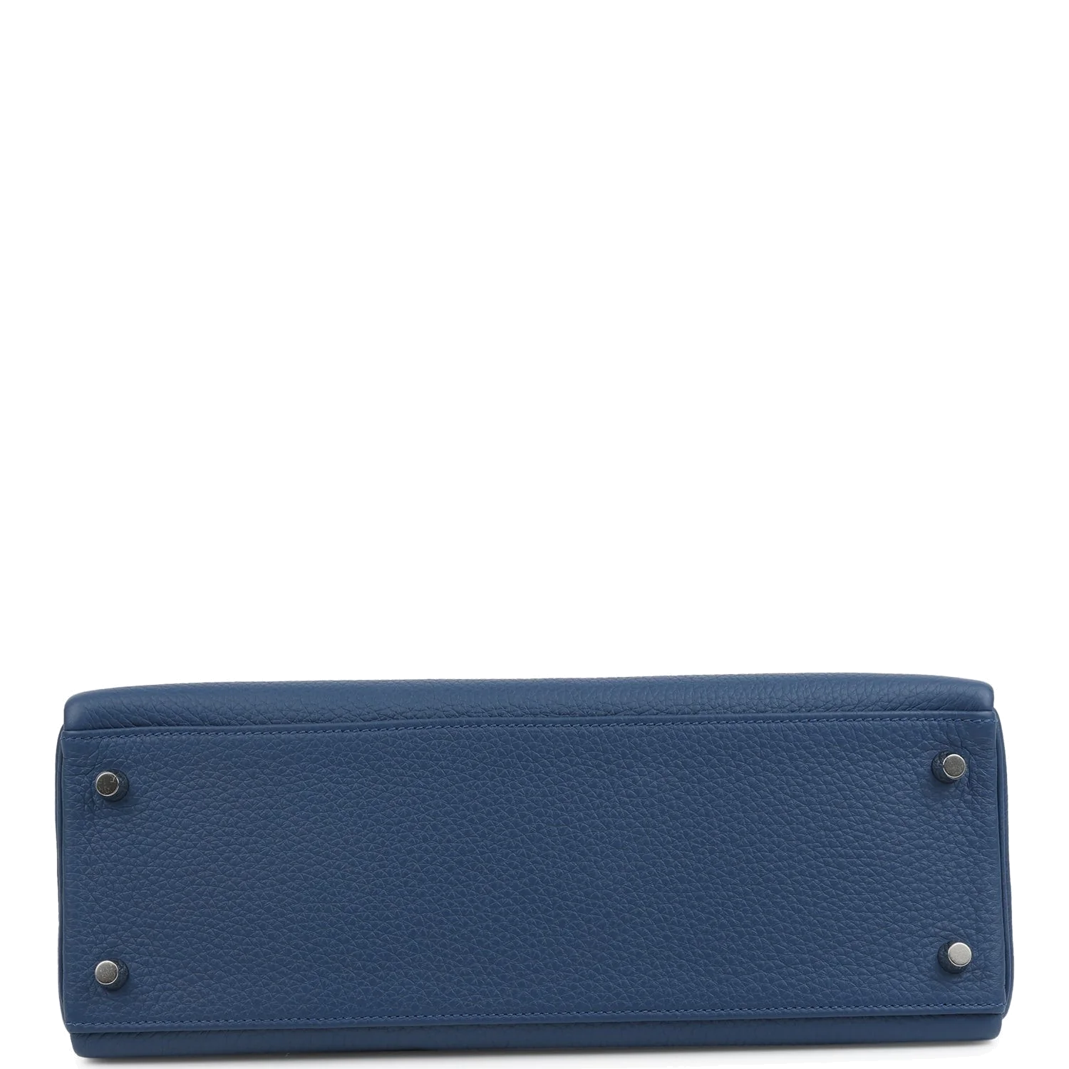 Hermes Kelly Retourne 32 Bleu Tie Clemence Palladium Hardware — фото 7