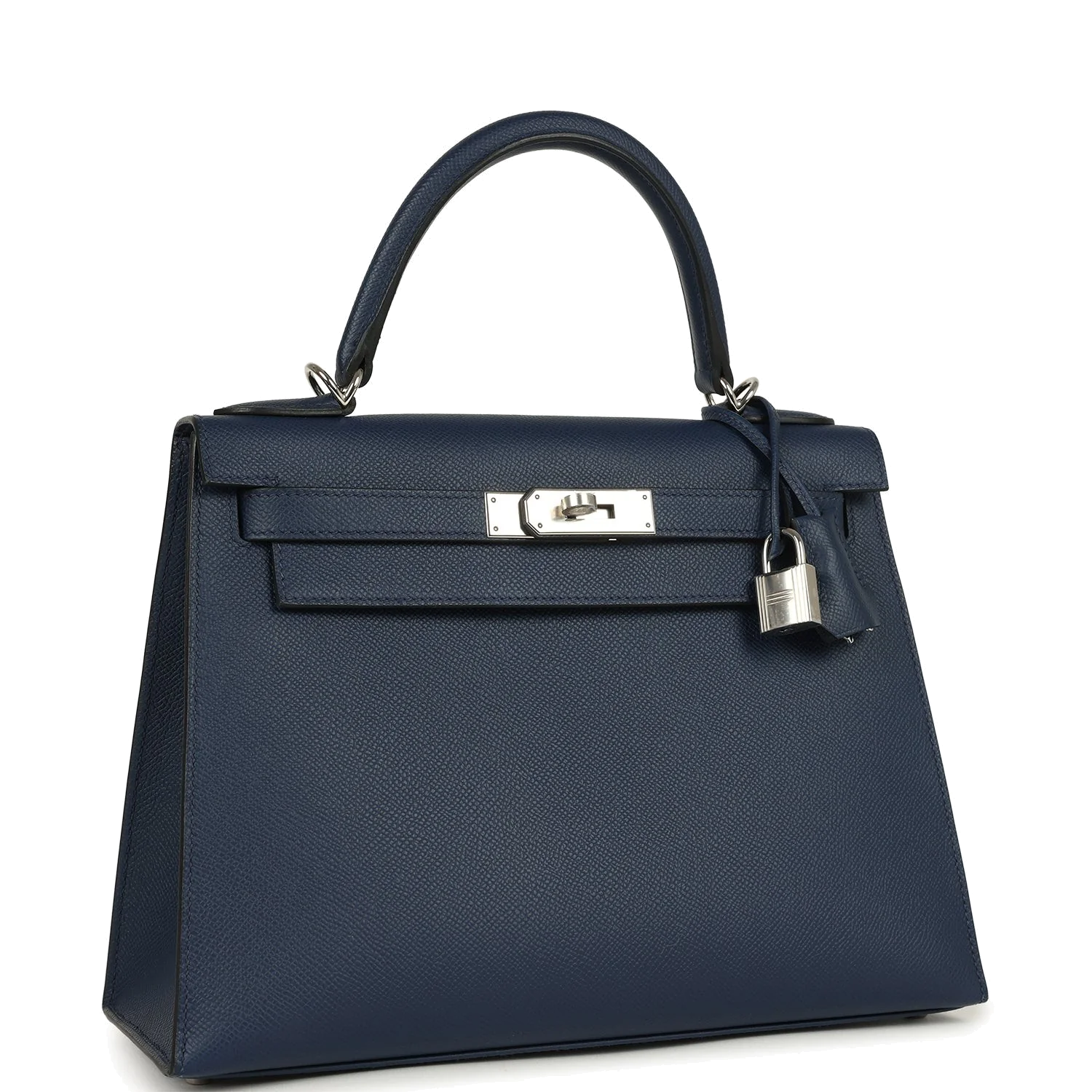 Hermes Kelly Sellier 28 Bleu Navy Epsom Palladium Hardware — фото 3
