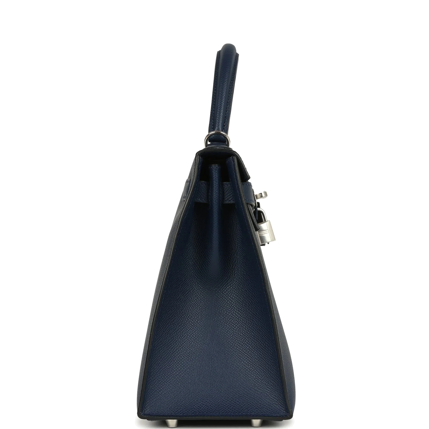Hermes Kelly Sellier 28 Bleu Navy Epsom Palladium Hardware — фото 4