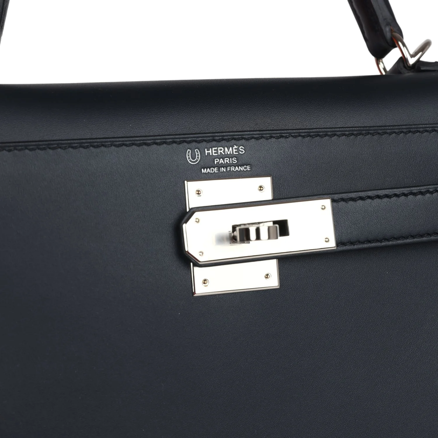 Hermes Special Order (HSS) Kelly Sellier 28 Bleu Obscur Verso Sombrero Palladium Hardware — фото 8