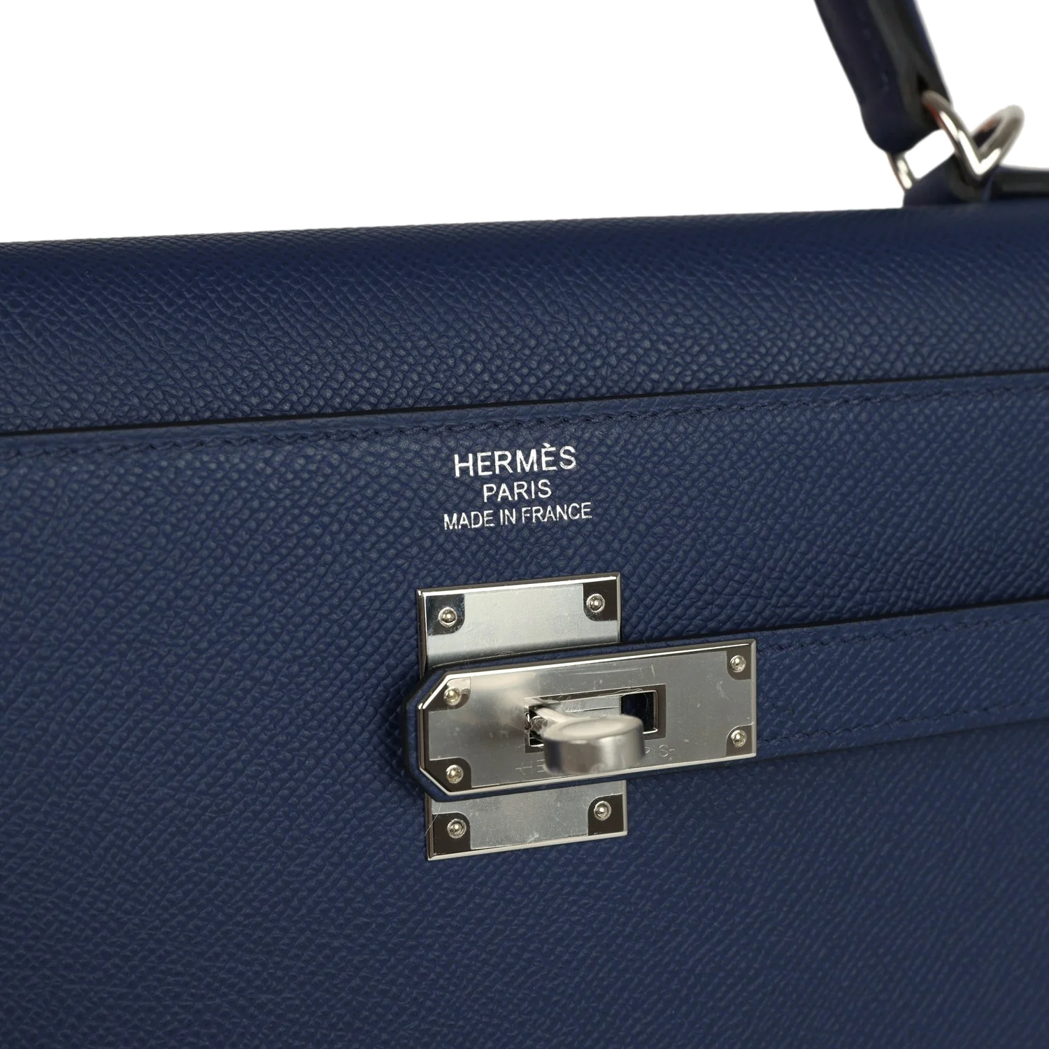Hermes Kelly Sellier 35 Bleu Saphir Epsom Palladium Hardware — фото 8