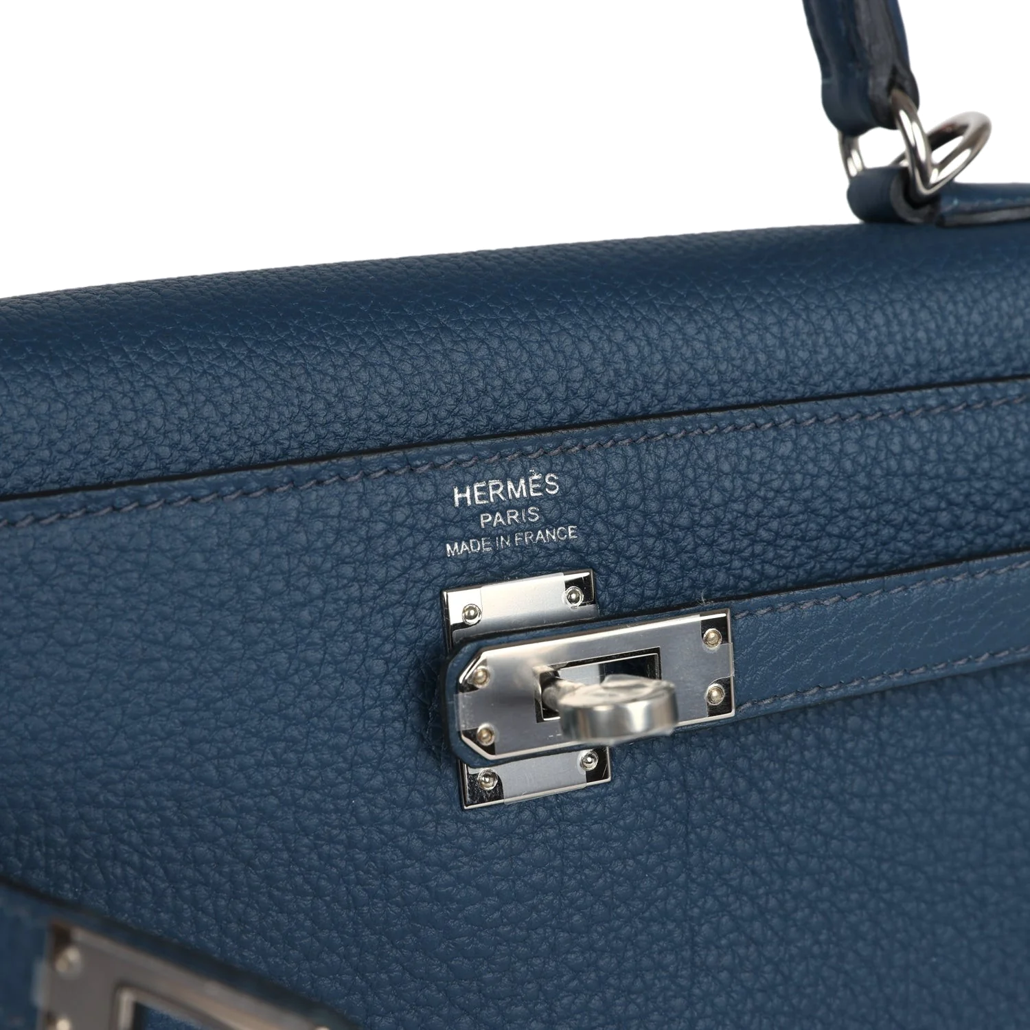 Hermes Kelly Retourne 25 Bleu De Prusse Togo Palladium Hardware — фото 8