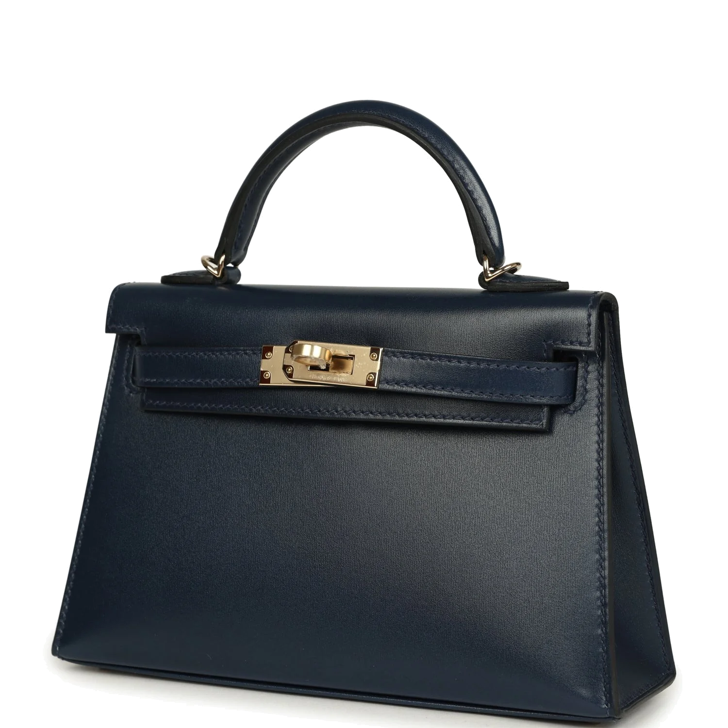 Hermes Kelly Sellier 20 Bleu Abysse Box Permabrass Hardware — фото 6
