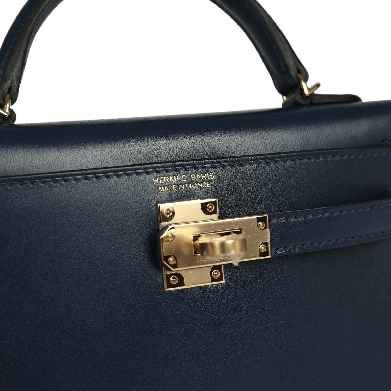 Hermes Kelly Sellier 20 Bleu Abysse Box Permabrass Hardware — фото 8