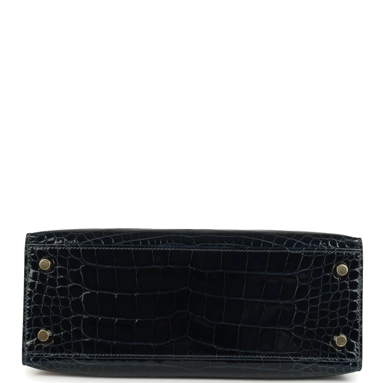 Hermes Kelly Sellier 25 Bleu Baltique Shiny Alligator Gold Hardware — фото 7
