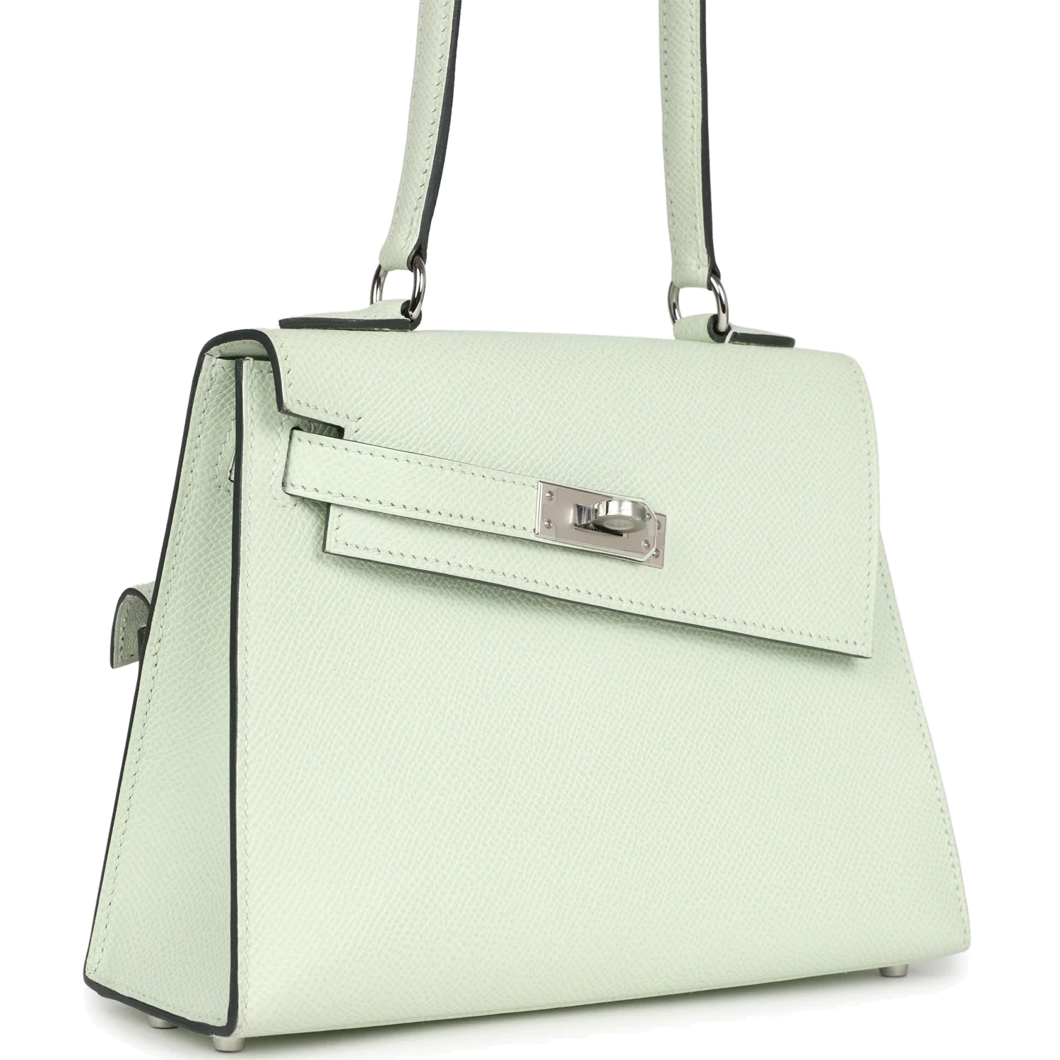 Hermes Kelly Sellier en Desordre 20 Vert Fizz Epsom Palladium Hardware — фото 4