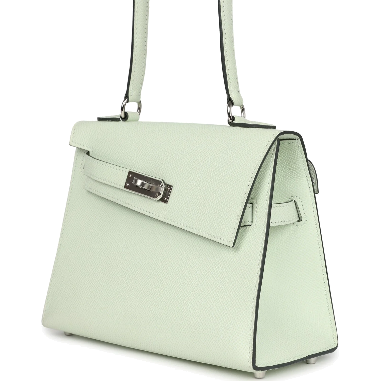 Hermes Kelly Sellier en Desordre 20 Vert Fizz Epsom Palladium Hardware — фото 5