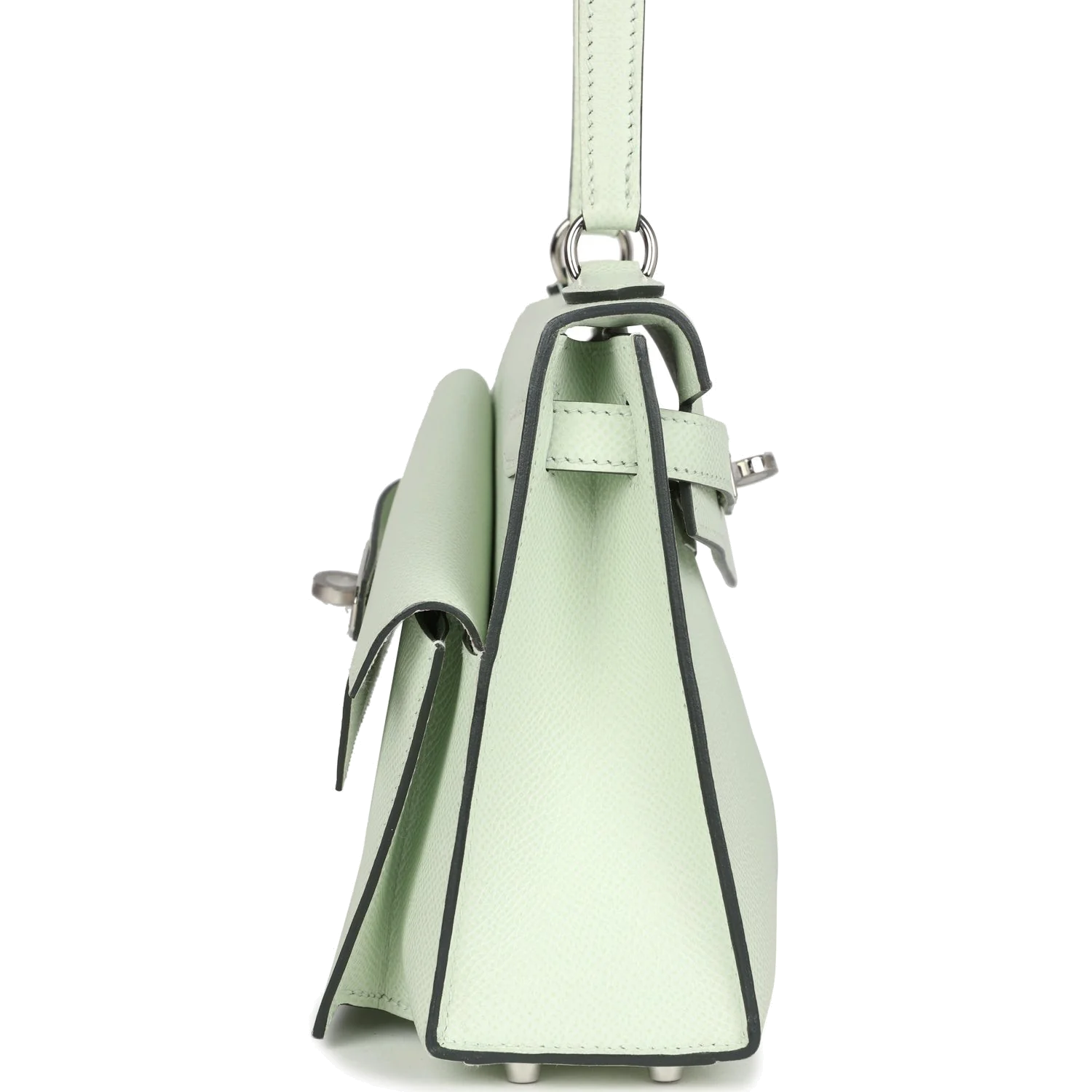 Hermes Kelly Sellier en Desordre 20 Vert Fizz Epsom Palladium Hardware — фото 6