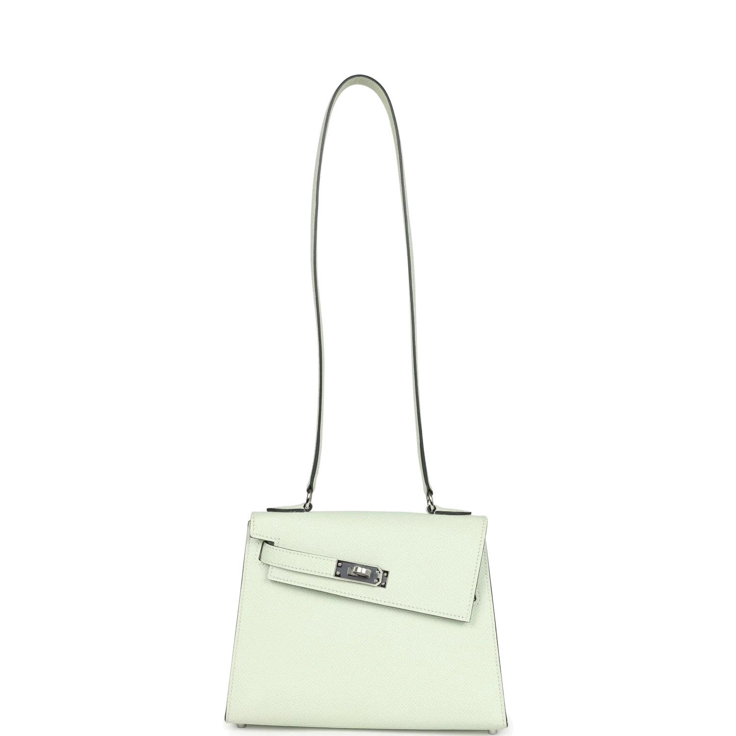 Hermes Kelly Sellier en Desordre 20 Vert Fizz Epsom Palladium Hardware — фото 8