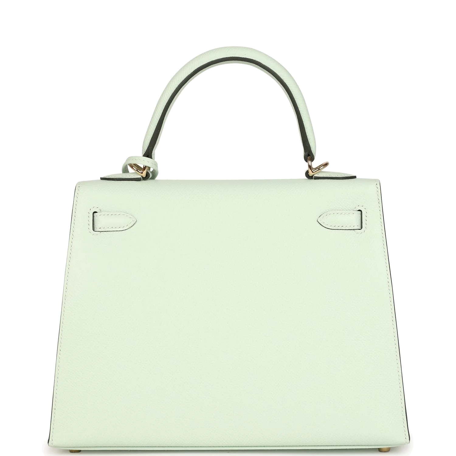 Hermes Kelly Sellier 25 Vert Peppermint Epsom Permabrass Hardware — фото 5
