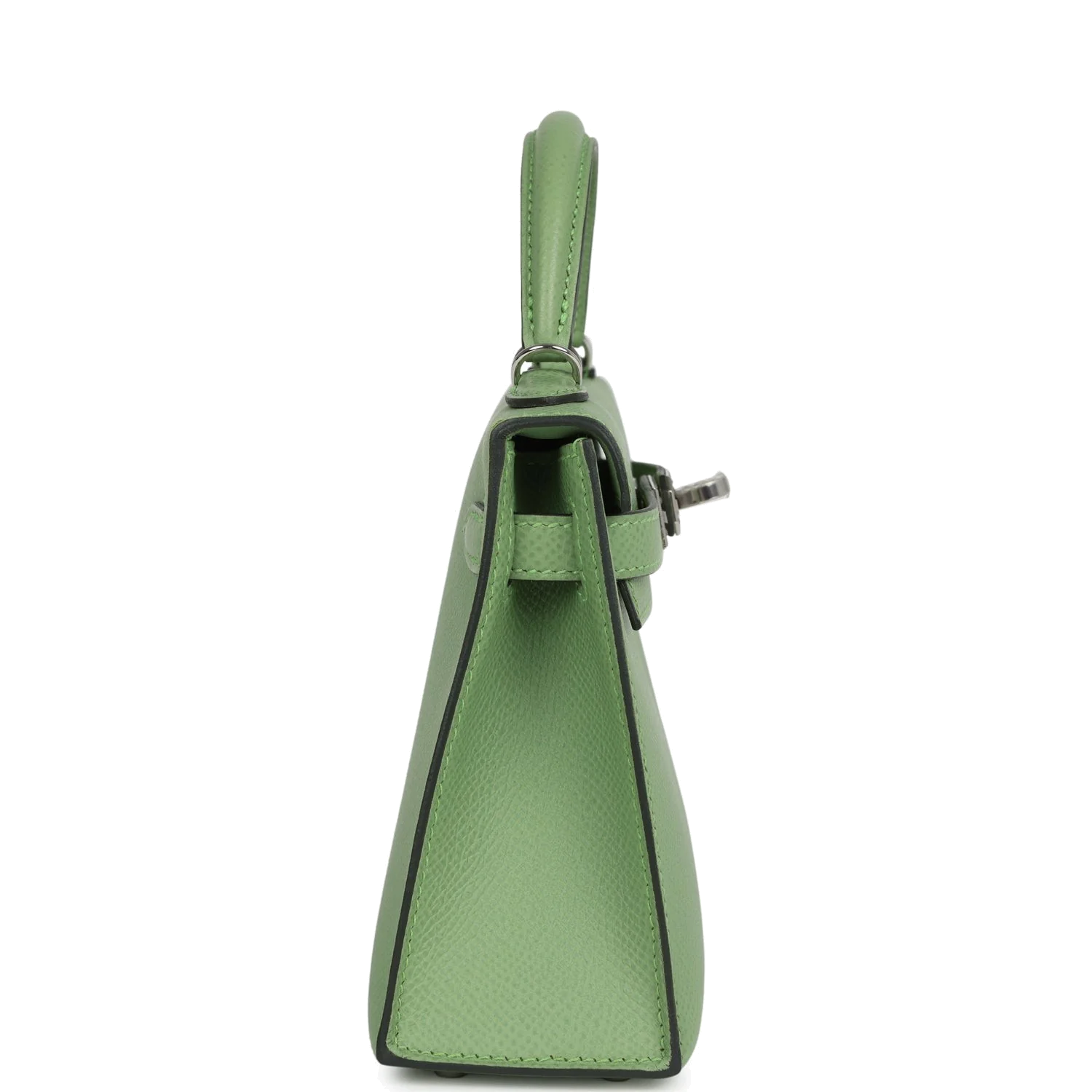 Hermes Kelly Sellier 20 Vert Criquet Epsom Palladium Hardware — фото 4