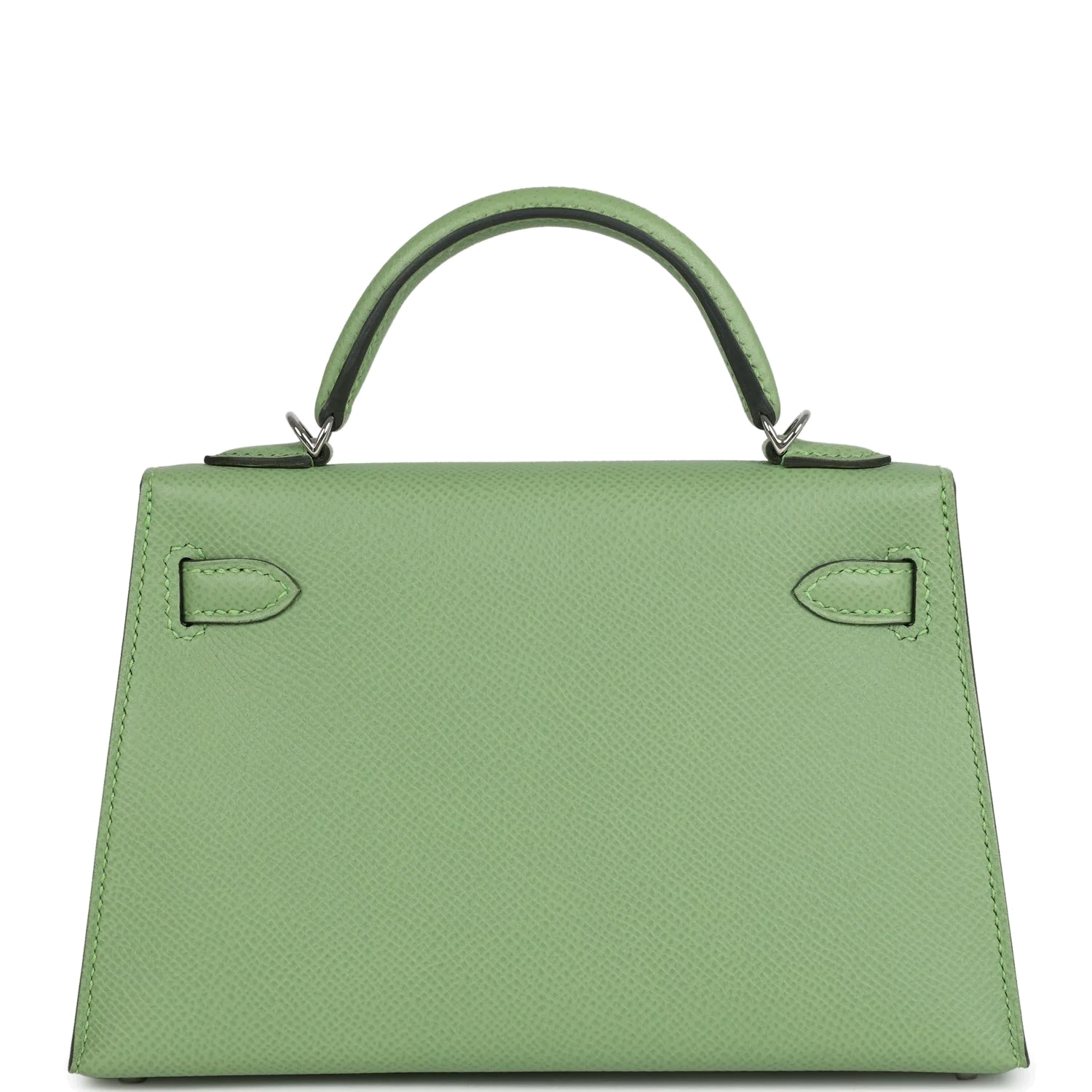 Hermes Kelly Sellier 20 Vert Criquet Epsom Palladium Hardware — фото 5