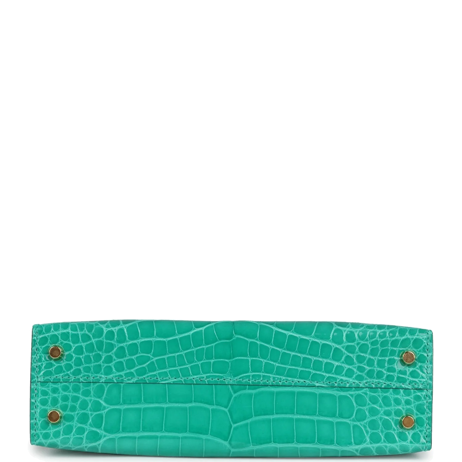 Hermes Kelly Sellier 20 Vert Jade Shiny Alligator Gold Hardware — фото 7