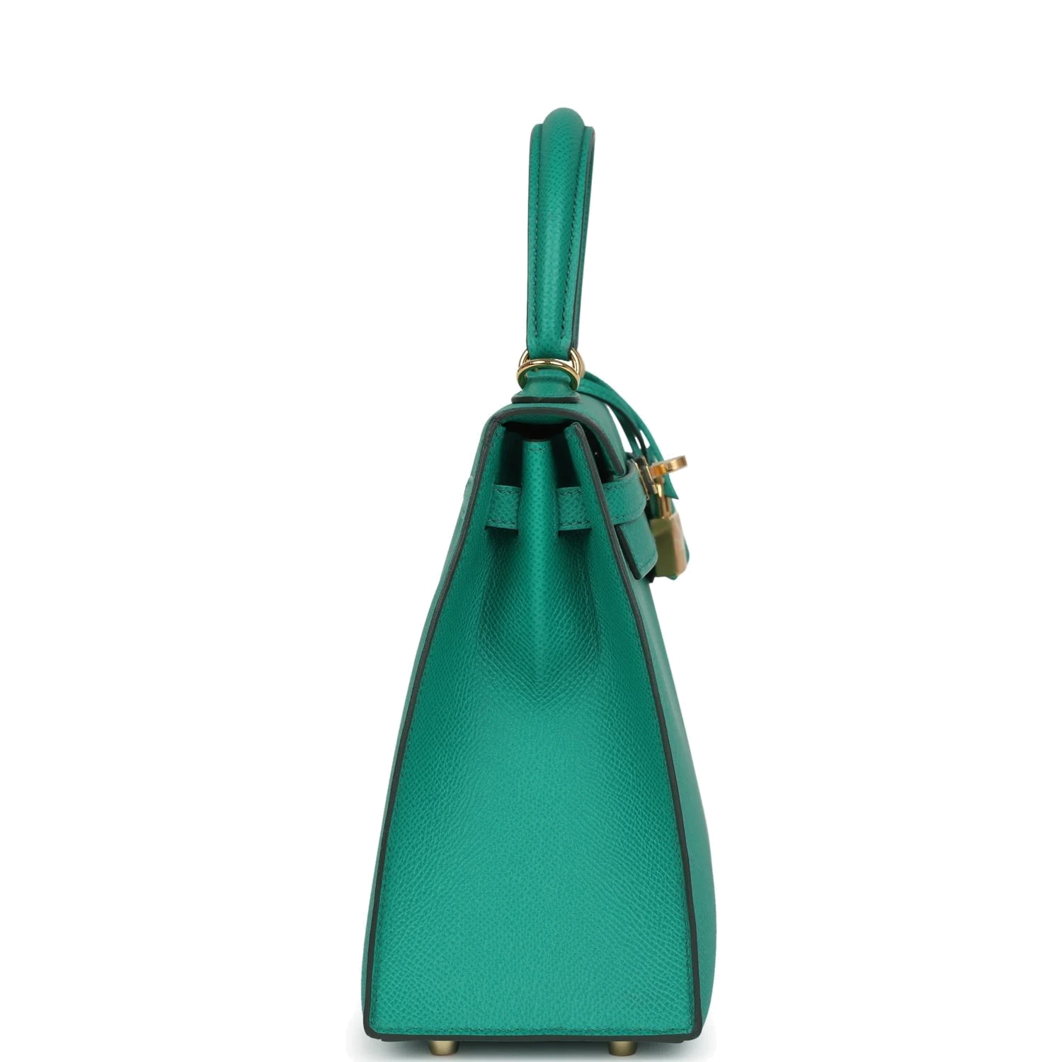 Hermes Kelly Sellier 25 Vert Jade Epsom Gold Hardware — фото 4