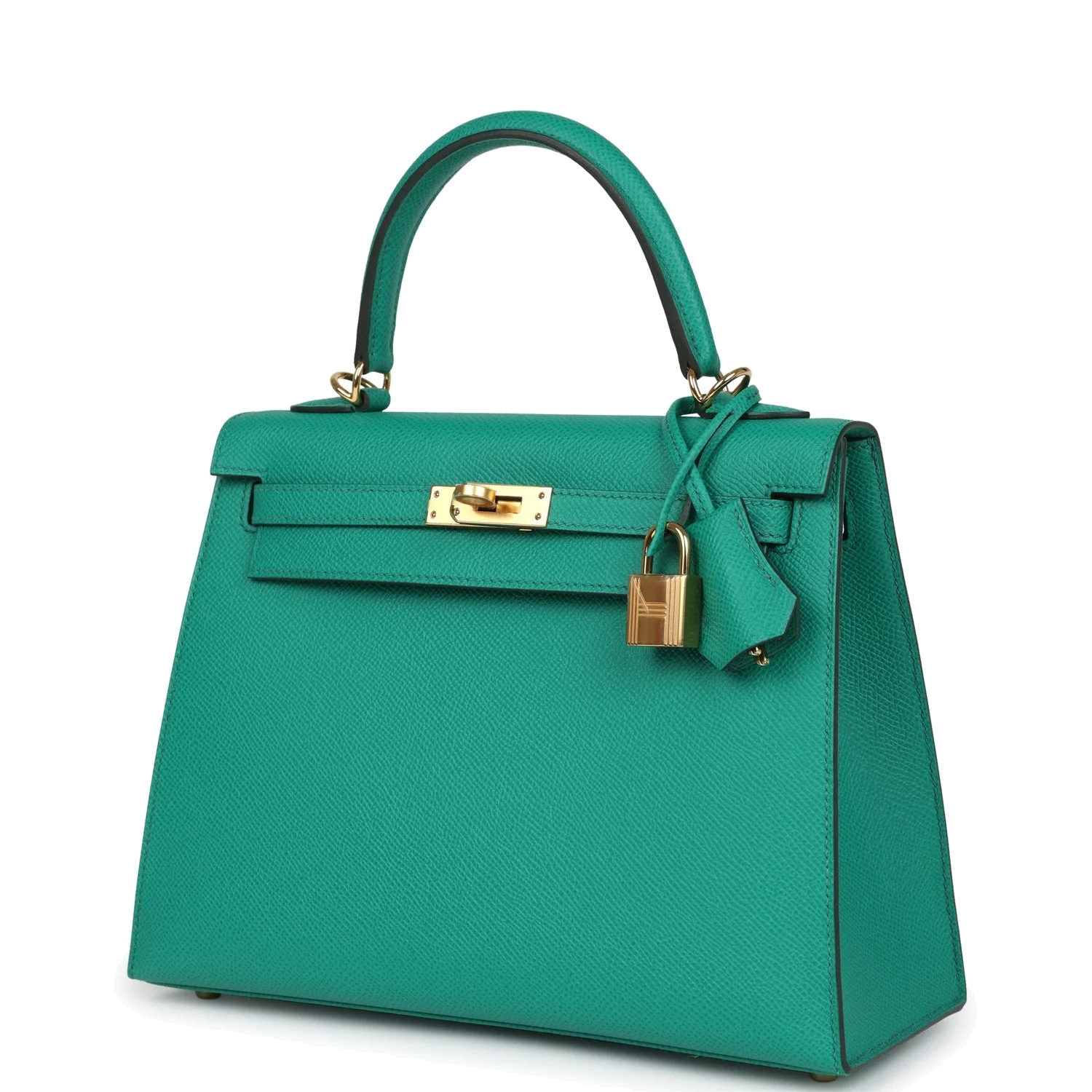 Hermes Kelly Sellier 25 Vert Jade Epsom Gold Hardware — фото 6