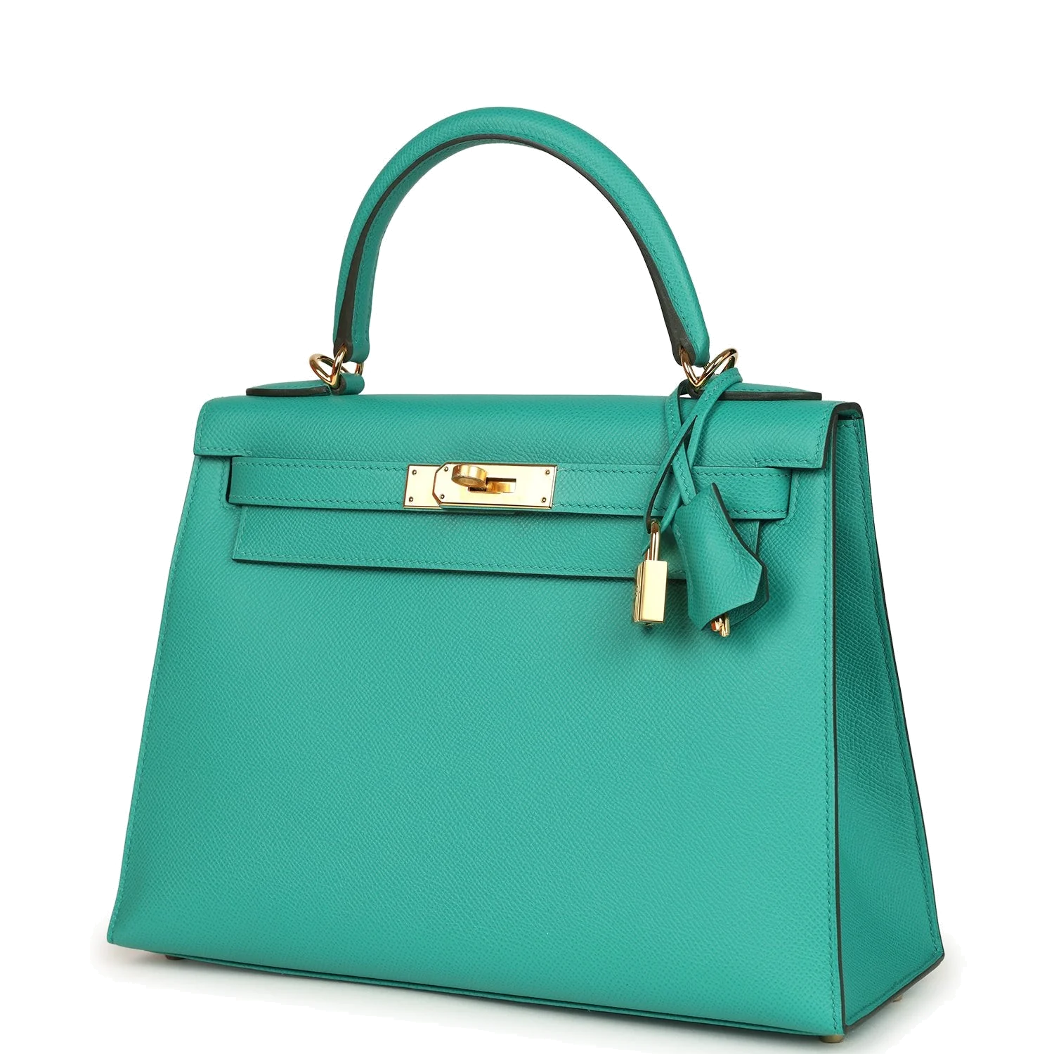 Hermes Kelly Sellier 28 Vert Jade Epsom Gold Hardware — фото 6