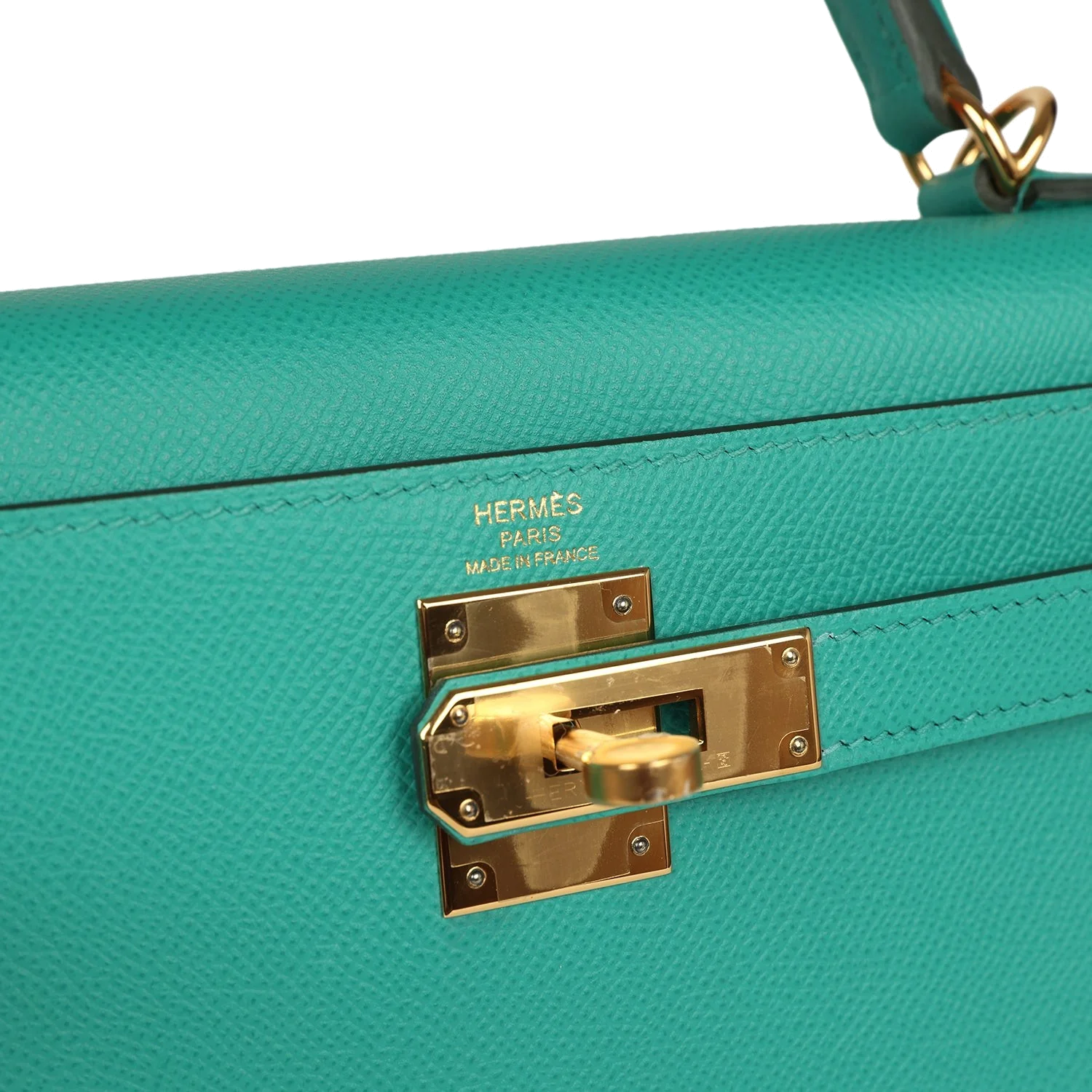 Hermes Kelly Sellier 28 Vert Jade Epsom Gold Hardware — фото 8