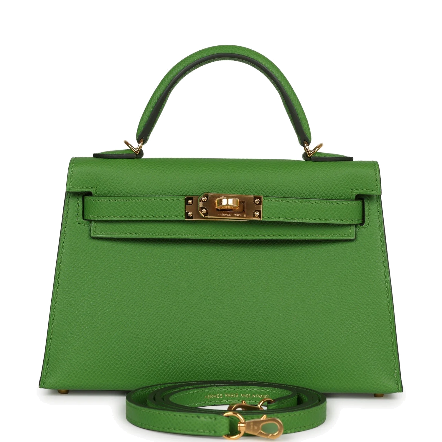Hermes Kelly Sellier 20 Vert Yucca Epsom Gold Hardware — фото 2