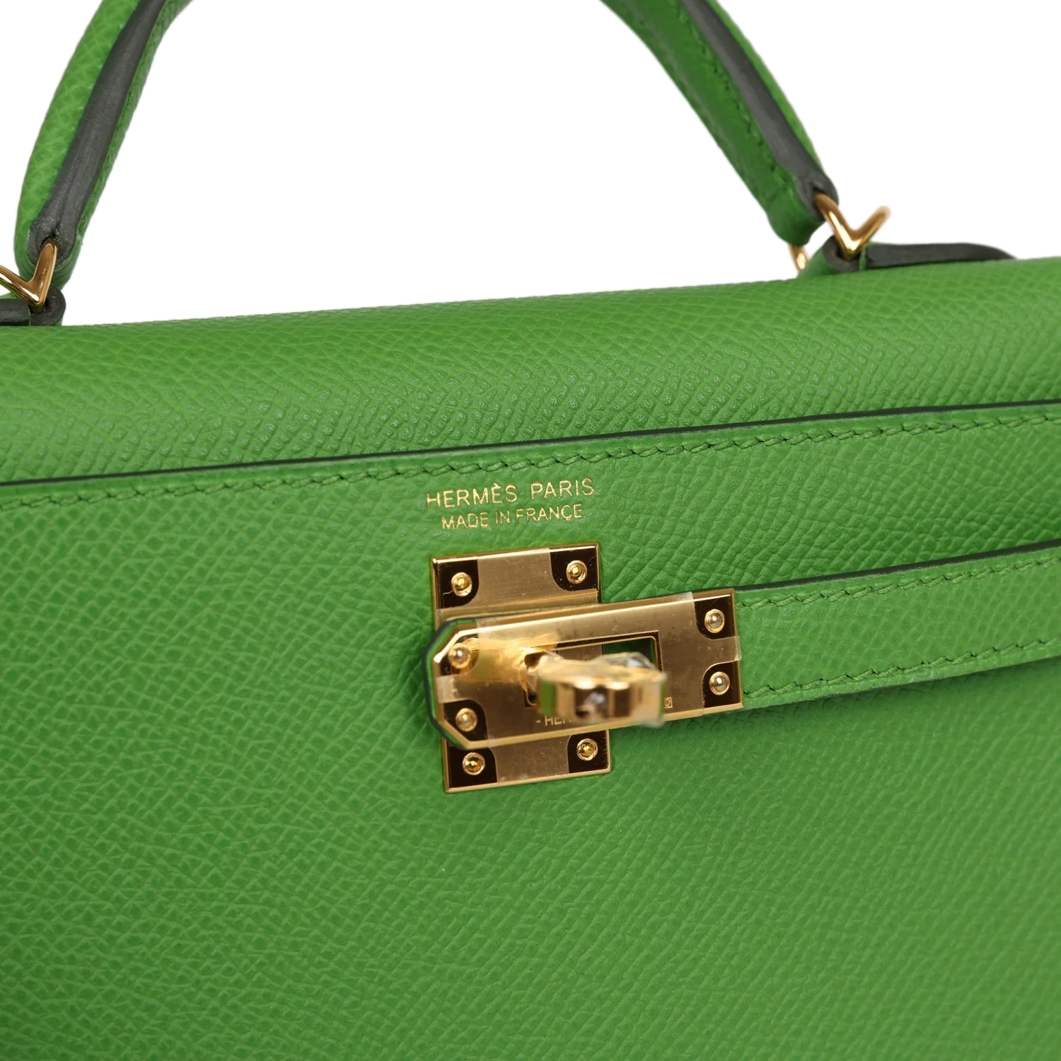 Hermes Kelly Sellier 20 Vert Yucca Epsom Gold Hardware — фото 8