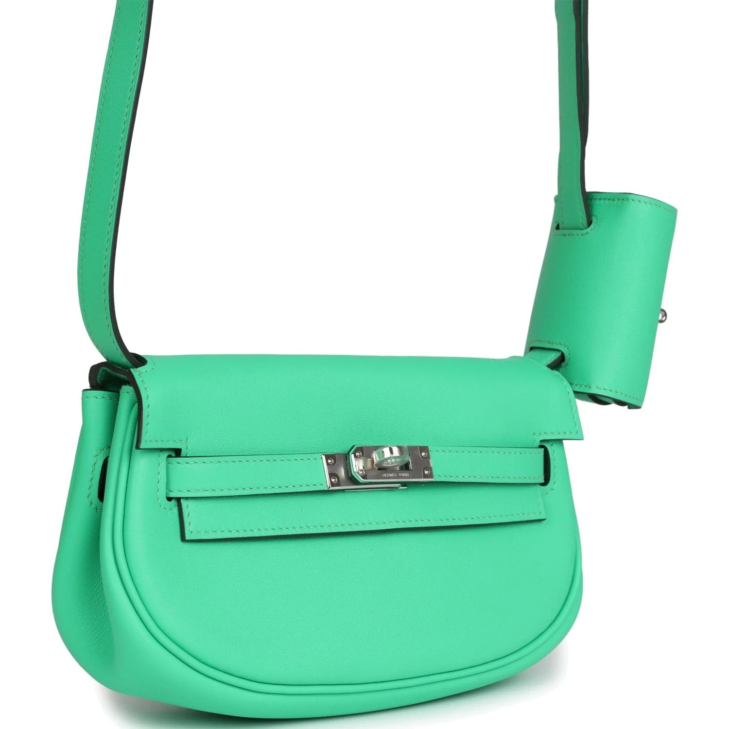 Hermes Kelly Moove Vert Comics Swift Palladium Hardware — фото 3