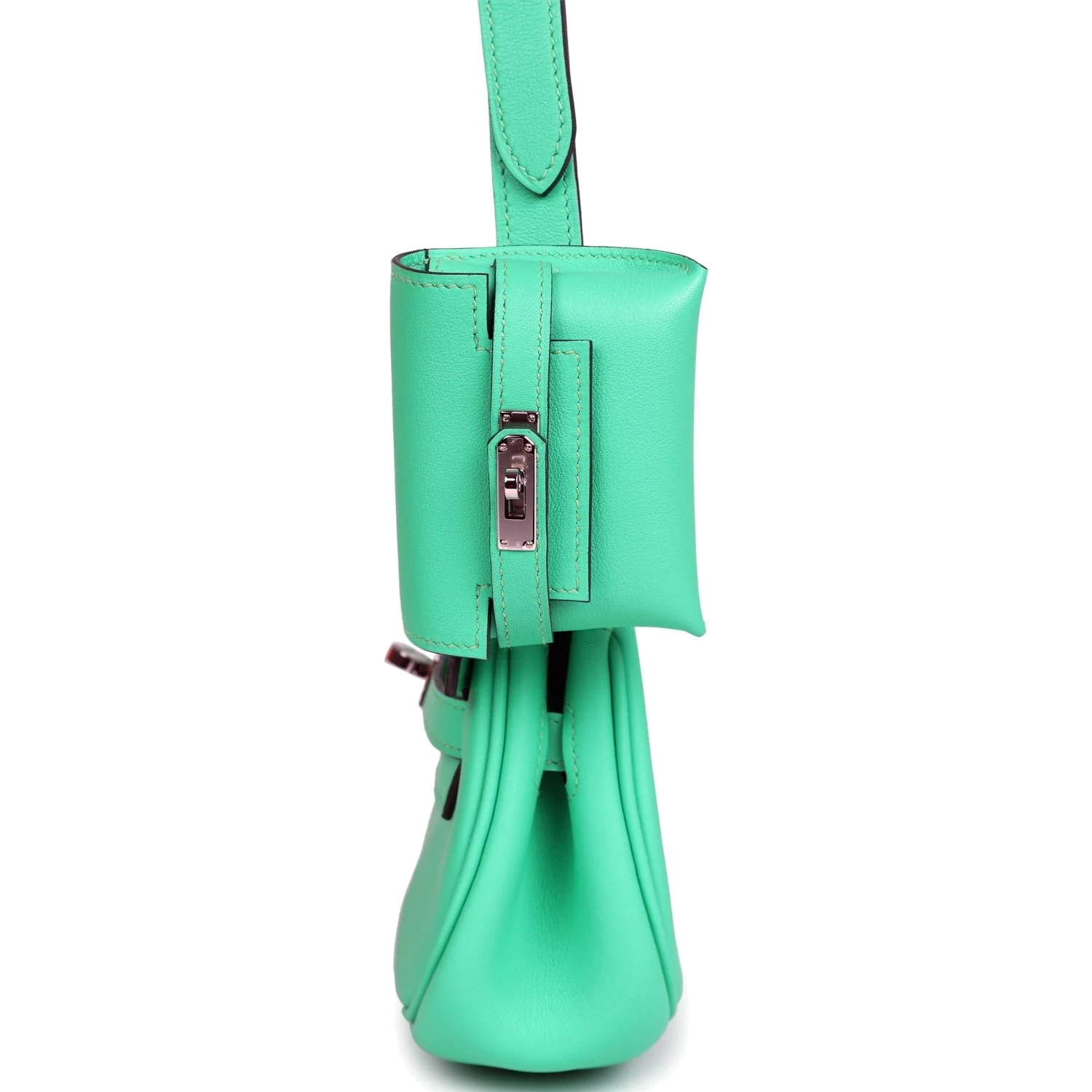 Hermes Kelly Moove Vert Comics Swift Palladium Hardware — фото 7