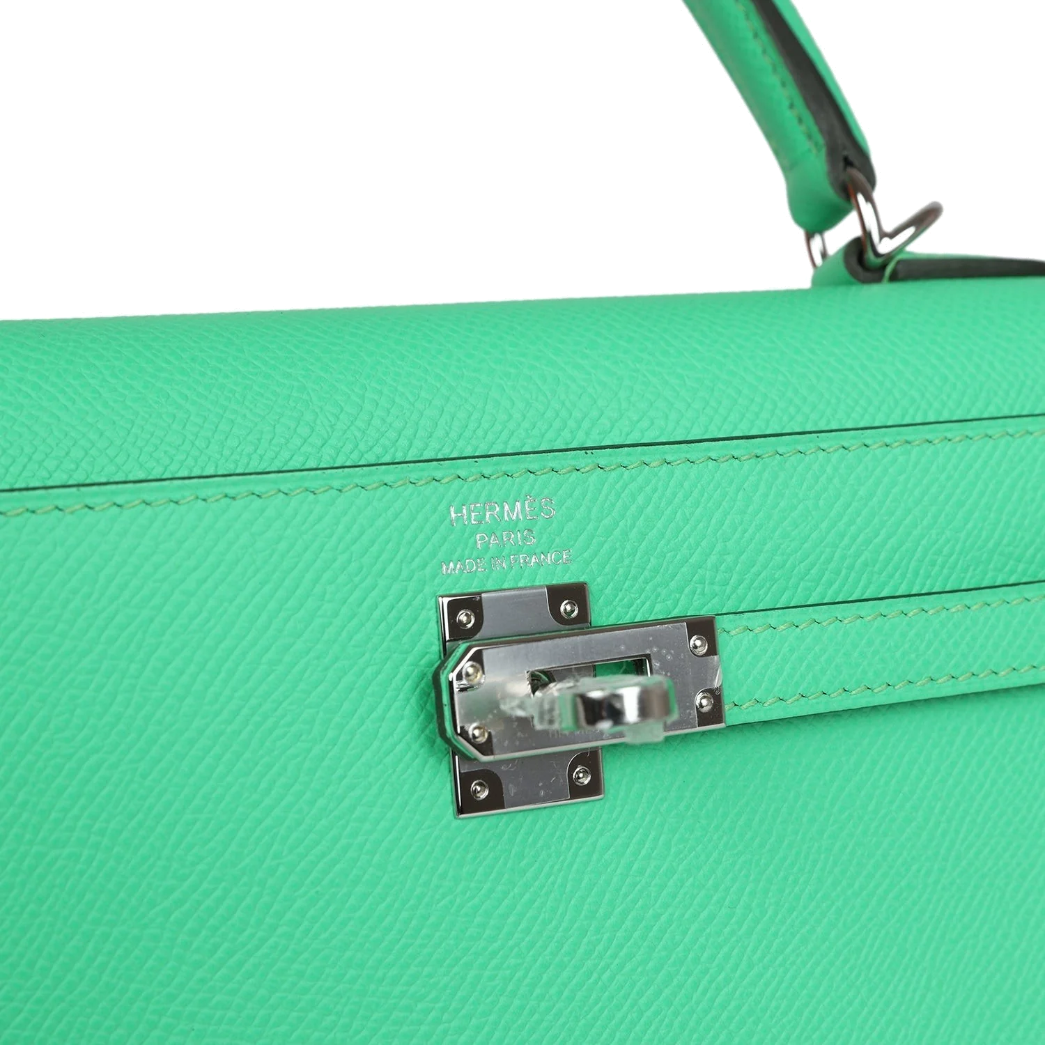 Hermes Kelly Sellier 25 Vert Comics Epsom Palladium Hardware — фото 8