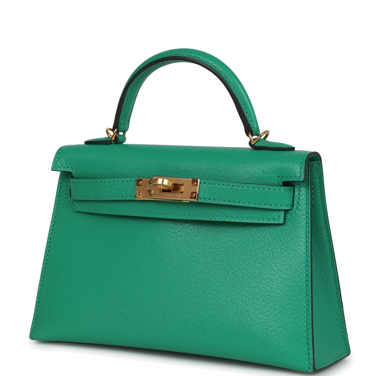 Hermes Kelly Sellier 20 Menthe Chevre Chamkila Gold Hardware — фото 6