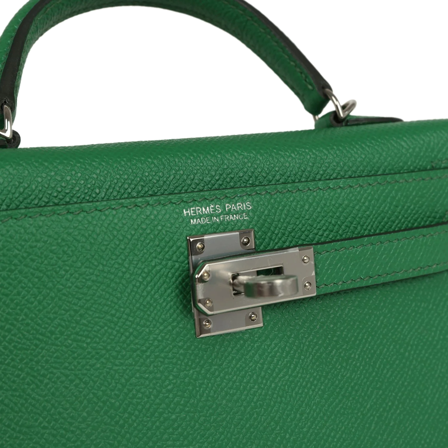 Hermes Kelly Sellier 20 Cactus Verso Epsom Palladium Hardware — фото 8