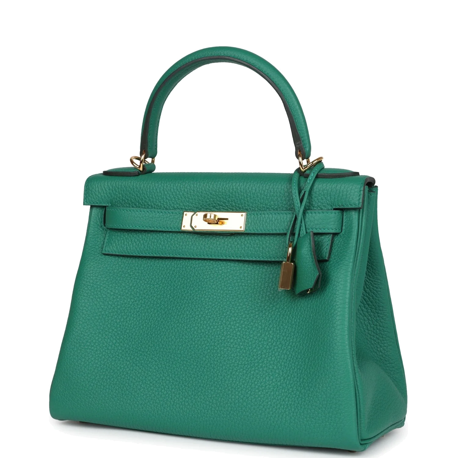 Hermes Kelly Retourne 28 Vert Vertigo Clemence Gold Hardware — фото 6
