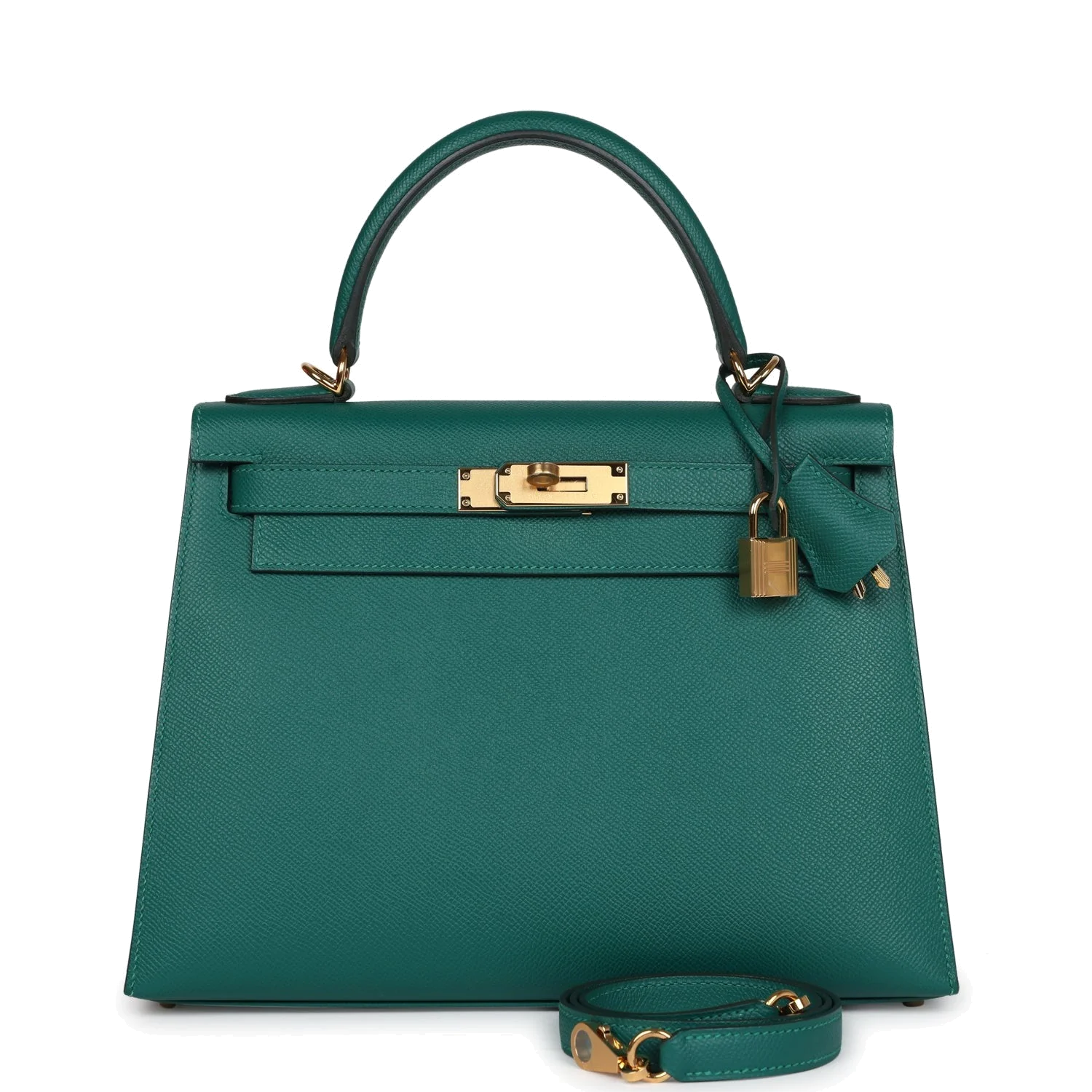 Hermes Kelly Sellier 28 Malachite Epsom Gold Hardware — фото 2