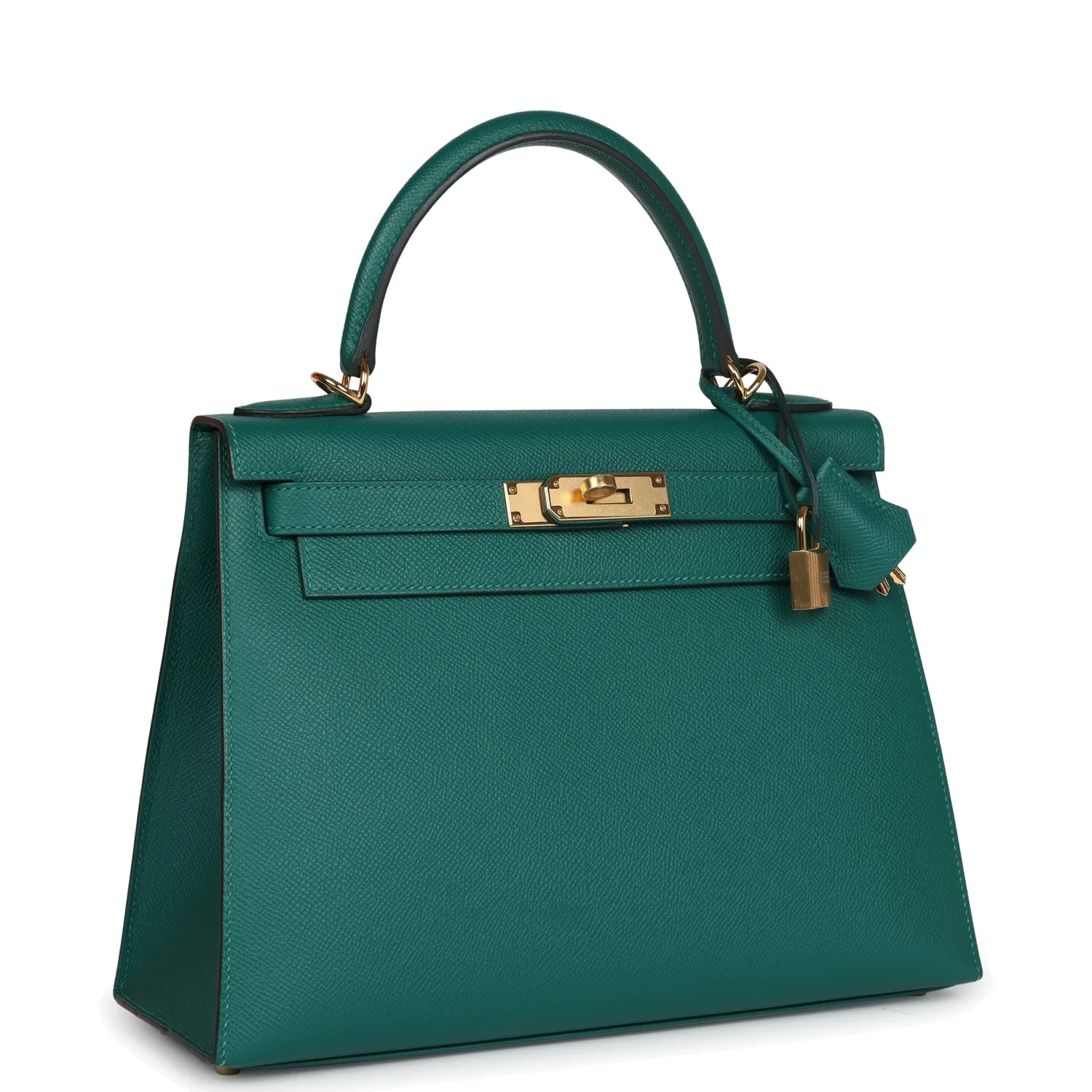 Hermes Kelly Sellier 28 Malachite Epsom Gold Hardware — фото 3