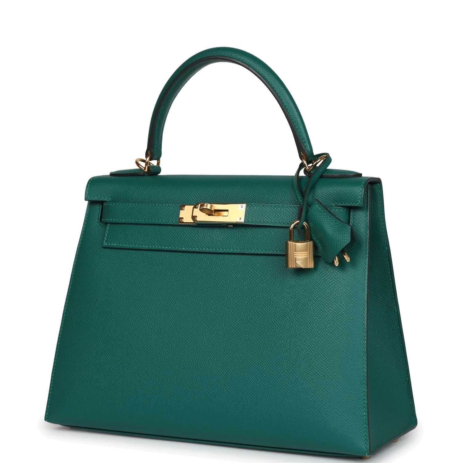 Hermes Kelly Sellier 28 Malachite Epsom Gold Hardware — фото 6