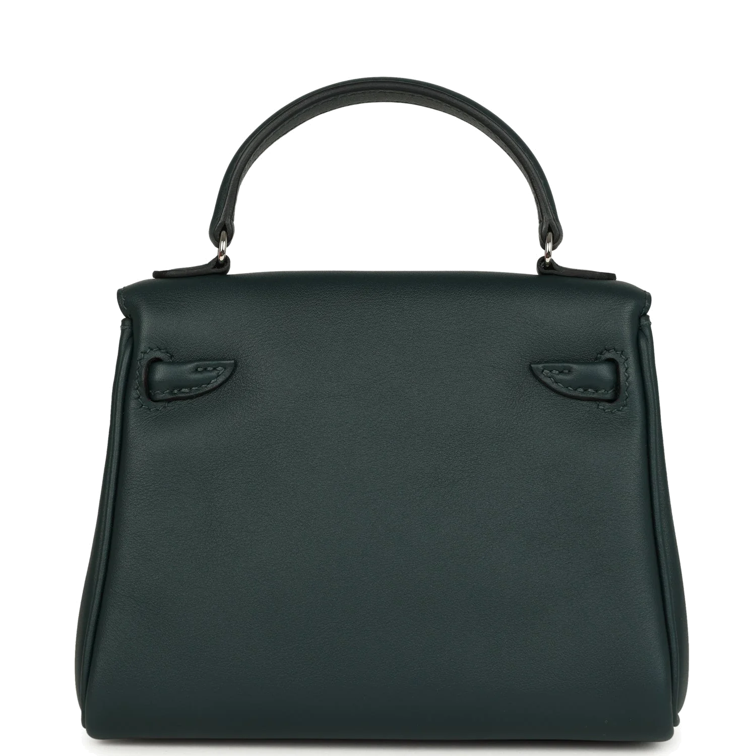 Hermes "Quelle Idolle" Kelly Doll Vert Cypress and Vert Bosphore Swift Palladium Hardware — фото 5