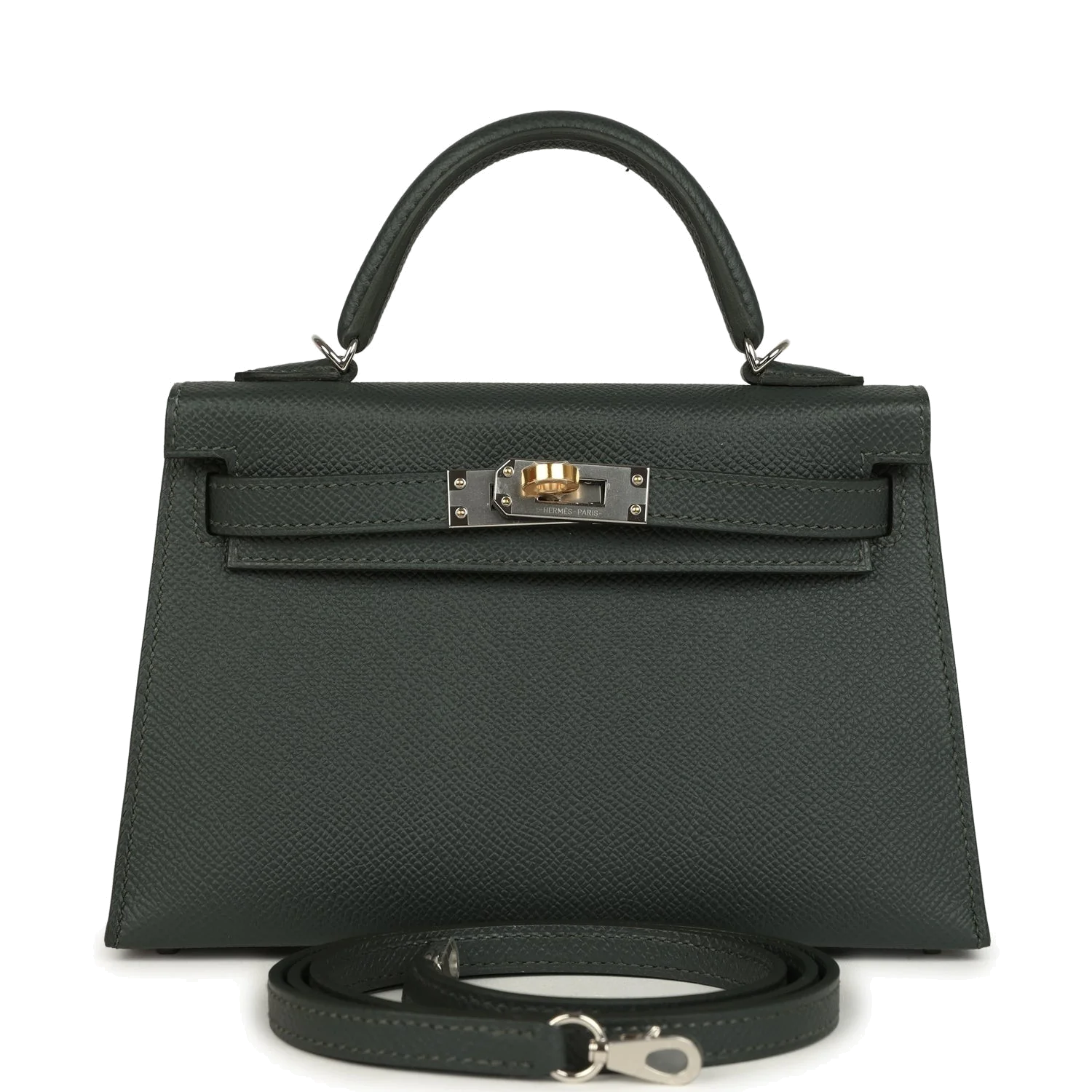 Hermes Kelly Sellier 20 Vert Mangrove Epsom Electrum Hardware — фото 2