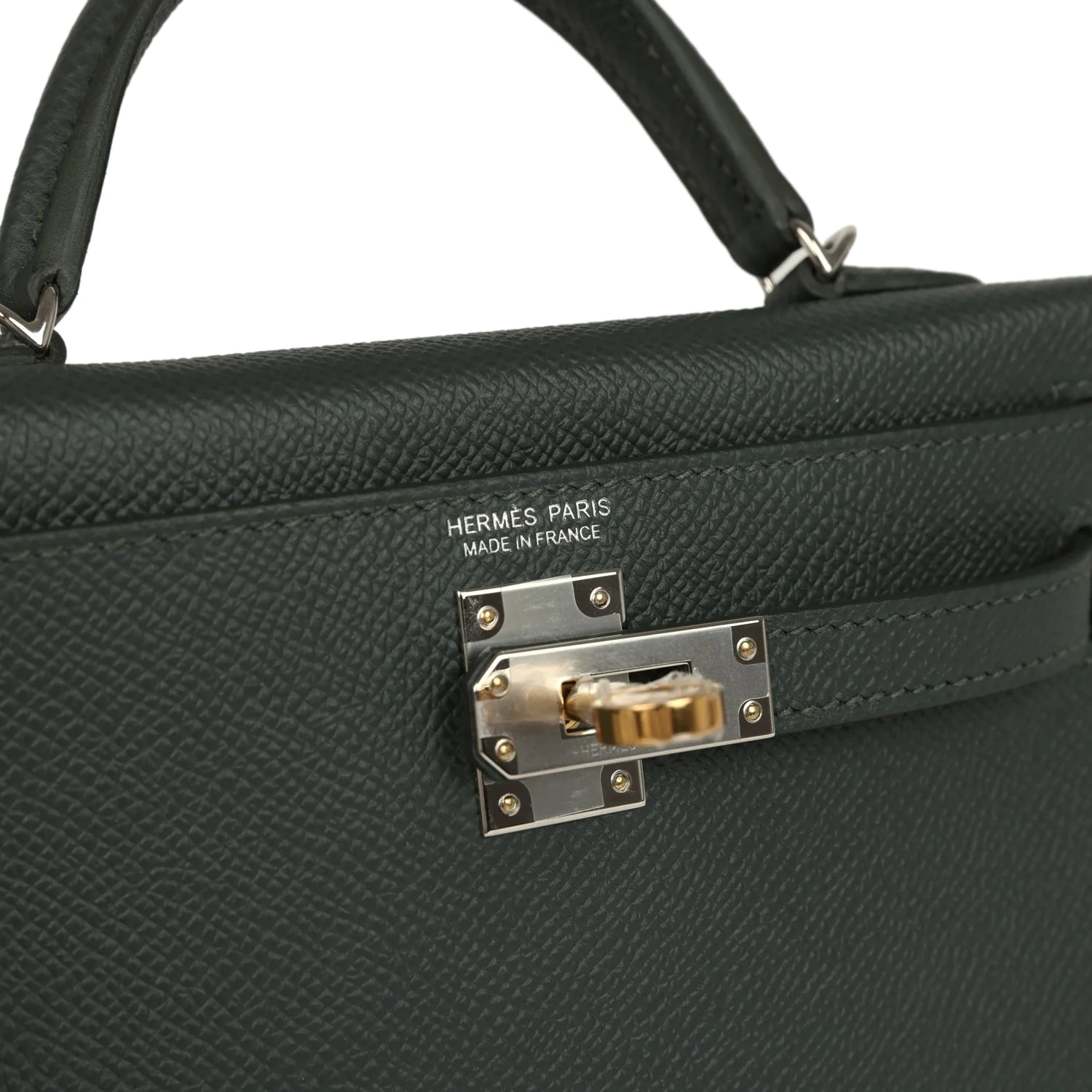 Hermes Kelly Sellier 20 Vert Mangrove Epsom Electrum Hardware — фото 8