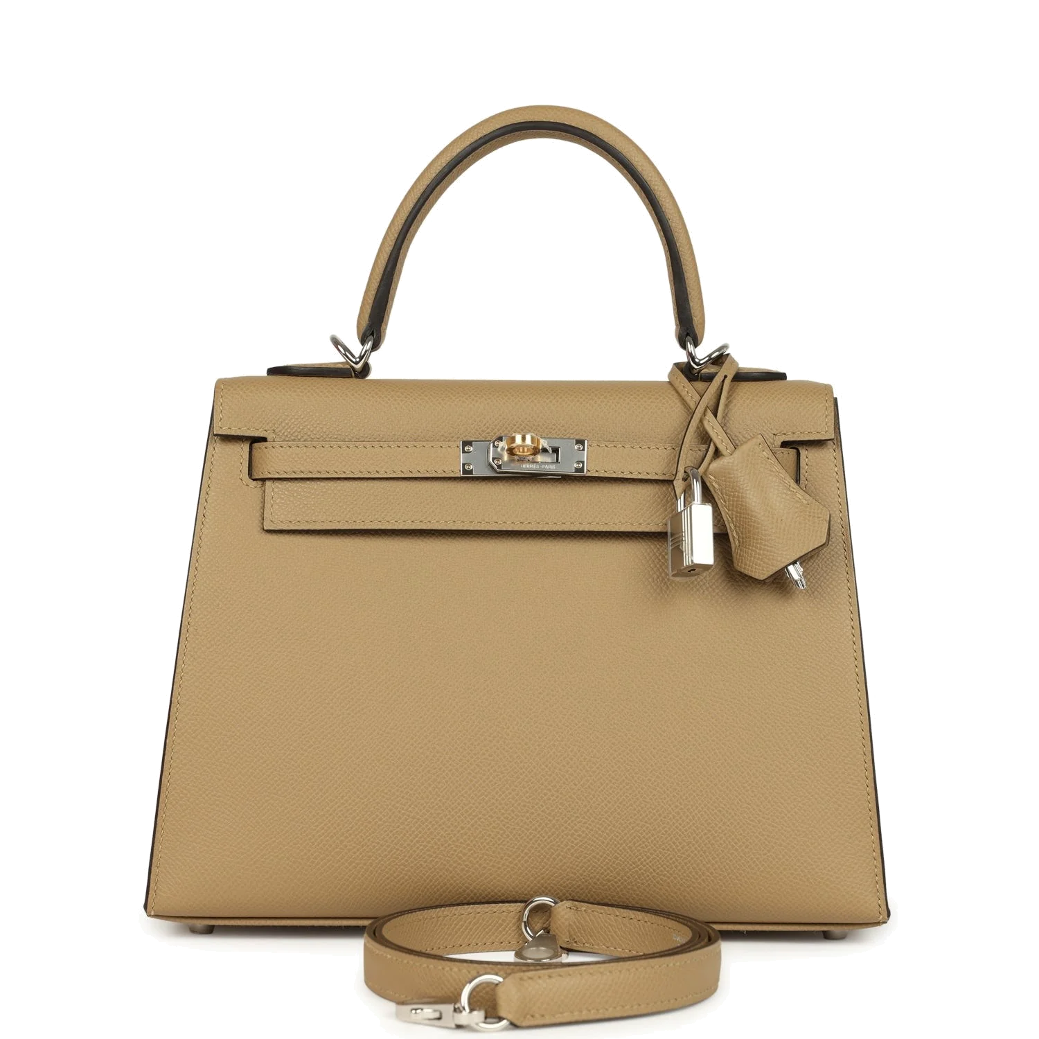 Hermes Kelly Sellier 25 Poussiere Epsom Electrum Hardware — фото 2