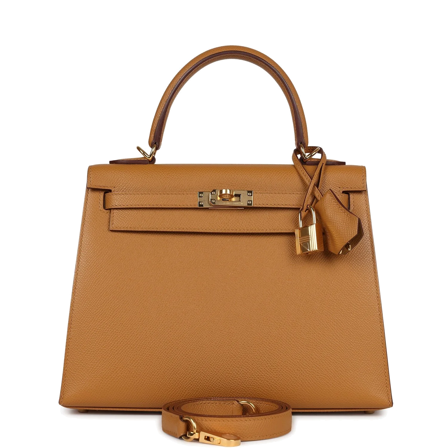 Hermes Kelly Sellier 25 Sesame Epsom Gold Hardware — фото 2