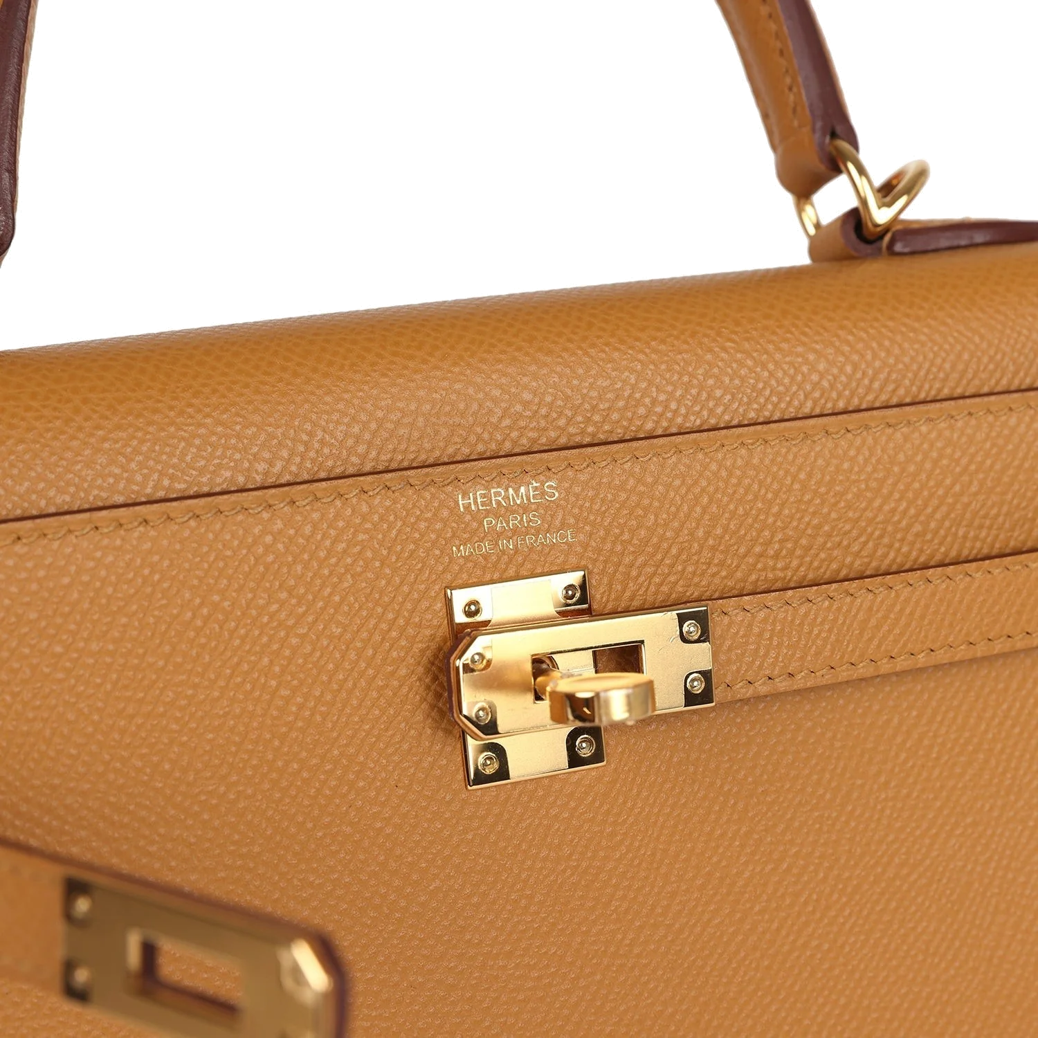 Hermes Kelly Sellier 25 Sesame Epsom Gold Hardware — фото 8